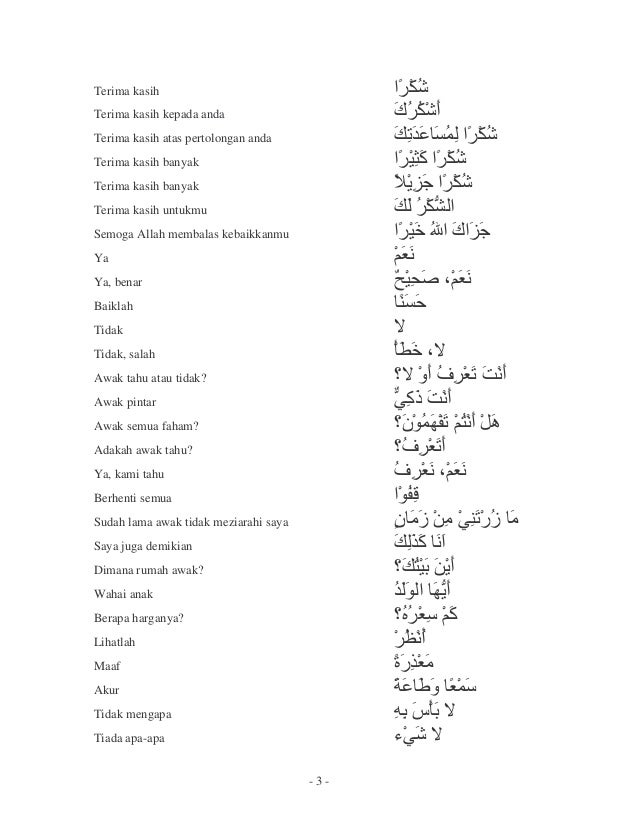 Belajar Bahasa  Arab 