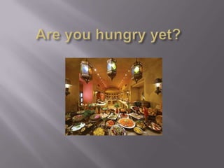 Mmmmmmm………As you can see Arab culture has a variety of foods including desserts, main courses, and sides. Each one of these foods may be slightly changed in each country, but the main ingredients are usually consistent. All of these foods can teach you something new about Arab culture. You can also visit your local Middle Eastern restaurants and compare those foods to the traditional foods you have learned about. 