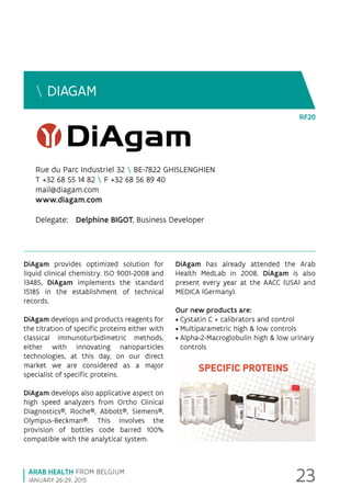 Belgium at Arab health 2015, Dubai World Trade Centre, ZA'BEEL Hall and ...