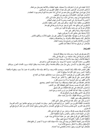 .‫فمك‬ ‫من‬ ‫يخرجان‬ ‫وكلهما‬ ‫انطفأت‬ ‫عليها‬ ‫بصقت‬ ‫وإذا‬ ‫احترقت‬ ‫شرارة‬ ‫في‬ ‫نفخت‬ ‫إذا‬12
.‫المسالمين‬ ‫من‬ ‫كثيرين‬ ‫أهلكوا‬ ‫هؤلء‬ ‫مثل‬ ‫فإن‬، ‫اللسانين‬ ‫وذو‬ ‫النمام‬ ‫العن‬13
.‫العظماء‬ ‫بيوت‬ ‫وهدم‬ ‫قوية‬ ‫مدنا‬ ‫هدم‬، ‫أمة‬ ‫إلى‬ ‫أمة‬ ‫من‬ ‫وطردهم‬ ‫كثيرين‬ ‫غيبة‬ ‫لسان‬ ‫أزعج‬14
.‫اتعابهن‬ ‫من‬ ‫وحرمهن‬ ‫الفاضلت‬ ‫طرد‬ ‫غيبة‬ ‫لسان‬15
.‫البد‬ ‫إلى‬ ‫هادئا‬ ‫يسكن‬ ‫ول‬، ‫البد‬ ‫إلى‬ ‫راحة‬ ‫يجد‬ ‫لن‬ ‫له‬ ‫المستمع‬16
.‫العظام‬ ‫تهشم‬ ‫اللسان‬ ‫وضربة‬ ‫الجسد‬ ‫في‬ ‫تؤثر‬ ‫السوط‬ ‫ضربة‬17
.‫باللسان‬ ‫سقطوا‬ ‫الذين‬ ‫بقدر‬ ‫ليس‬ ‫ولكن‬، ‫السيف‬ ‫بحد‬ ‫سقطوا‬ ‫كثيرون‬18
.‫قيودها‬ ‫في‬ ‫يربط‬ ‫ولم‬ ‫نيرها‬ ‫يجر‬ ‫لم‬ ‫الذي‬. ‫عنه‬ ‫يدافع‬ ‫لمن‬ ‫طوبى‬19
.‫نحاس‬ ‫من‬ ‫قيود‬ ‫وقيودها‬ ‫حديد‬ ‫من‬ ‫نير‬ ‫نيرها‬ ‫لن‬20
.‫منه‬ ‫خير‬ ‫والقبر‬ ‫رديئة‬ ‫ميتة‬ ‫موته‬21
.‫بلهبه‬ ‫يحرقون‬ ‫ول‬ ‫ا‬ ‫خائفي‬ ‫على‬ ‫يتسلط‬ ‫ل‬22
.‫كالنمر‬ ‫ويأكلهم‬ ‫كالسد‬ ‫عليهم‬ ‫فيرسل‬. ‫ينطفئ‬ ‫ول‬ ‫فيها‬ ‫فيتقد‬. ‫فيه‬ ‫يقع‬ ‫الرب‬ ‫ترك‬ ‫من‬23
،‫وذهبك‬ ‫فًتك‬ ‫واربط‬، ‫بالشوك‬ ‫ملكك‬ ‫ستحيط‬ ‫إنك‬ ‫انظر‬24
.‫لفمك‬ ‫ومصدا‬ ‫بابا‬ ‫واصنع‬ ‫بالميزان‬ ‫كلمك‬ ‫ووزن‬25
.‫الكمين‬ ‫أمام‬ ‫تسقط‬ ‫لئل‬ ‫منه‬ ‫تنزلق‬ ‫أن‬ ‫احذر‬26
29‫الفصل‬
.‫الوصايا‬ ‫يحفظ‬ ‫يده‬ ‫يشدد‬ ‫ومن‬. ‫قريبه‬ ‫يقرض‬ ‫الرحيم‬1
.‫وقته‬ ‫في‬ ‫لقريبك‬ ‫ورد‬، ‫حاجته‬ ‫وقت‬ ‫في‬ ‫قريبك‬ ‫أقرض‬2
.‫تحتاجه‬ ‫ما‬ ‫دائما‬ ‫وستجد‬، ‫بالمانة‬ ‫معه‬ ‫واعمل‬ ‫كلمك‬ ‫احفظ‬3
.‫ساعدوهم‬ ‫الذين‬ ‫وأزعجوهم‬، ‫يوجد‬ ‫أنه‬ ‫حسبوا‬، ‫قرضوا‬‫ف‬‫أ‬ ‫عندما‬، ‫كثيرون‬4
‫ويشكو‬، ‫الحزن‬ ‫كلمات‬ ‫ويرد‬، ‫الوقت‬ ‫يطيل‬ ‫يسدد‬ ‫عندما‬ ‫ولكن‬، ‫ا‬‫ض‬‫ع‬‫خاض‬ ‫يتكلم‬ ‫جاره‬ ‫مال‬ ‫وفي‬. ‫النسان‬ ‫يد‬ ‫يقبل‬ ‫يأخذ‬ ‫حتى‬5
.‫الزمن‬ ‫من‬
‫باللعنة‬ ‫له‬ ‫يدفع‬: ‫سبب‬ ‫بل‬ ‫عدوا‬ ‫له‬ ‫واكتسب‬، ‫ماله‬ ‫سلبه‬ ‫فقد‬ ‫وإل‬، ‫وجده‬ ‫كأنه‬ ‫ويحسب‬، ‫النصف‬ ‫يأخذ‬ ‫بالكاد‬ ‫فإنه‬ ‫انتصر‬ ‫فإن‬6
.‫العار‬ ‫له‬ ‫سيدفع‬ ‫الكرامة‬ ‫أجل‬ ‫ومن‬ ‫السور‬. ‫واللعنة‬
.‫الخداع‬ ‫من‬ ‫خوفا‬، ‫معاملتهم‬ ‫سوء‬ ‫بسبب‬ ‫الخرين‬ ‫يقرضوا‬ ‫أن‬ ‫كثيرون‬ ‫رفض‬ ‫لذلك‬7
.‫الرحمة‬ ‫عن‬ ‫تتأخر‬ ‫ول‬ ‫الفقير‬ ‫الرجل‬ ‫على‬ ‫اصبر‬ ‫ولكن‬8
.‫فقره‬ ‫بسبب‬ ‫ترده‬ ‫ول‬، ‫الوصية‬ ‫أجل‬ ‫من‬ ‫الفقير‬ ‫أعن‬9
.‫ويًيع‬ ‫الحجر‬ ‫تحت‬ ‫يصدأ‬ ‫ول‬، ‫وصديقك‬ ‫أخيك‬ ‫أجل‬ ‫من‬ ‫فًتك‬ ‫اهدر‬10
.‫الذهب‬ ‫من‬ ‫أكثر‬ ‫فينفعك‬ ‫العلي‬ ‫وصايا‬ ‫حسب‬ ‫كنوزك‬ ‫اكنز‬11
.‫ضيق‬ ‫كل‬ ‫من‬ ‫فتنقذك‬ ‫خزائنك‬ ‫في‬ ‫الصدقات‬ ‫احبس‬12
.‫شديد‬ ‫ورمح‬ ‫شديد‬ ‫ترس‬ ‫من‬ ‫أفًل‬ ‫أعداءك‬ ‫عنك‬ ‫يحارب‬13
.‫يتركه‬ ‫والوقح‬ ‫قريبه‬ ‫يكفل‬ ‫المين‬ ‫الرجل‬14
.‫عنك‬ ‫نفسه‬ ‫بذل‬ ‫لنه‬، ‫كفيلك‬ ‫صداقة‬ ‫تنسى‬ ‫ل‬15
.‫كفيله‬ ‫خير‬ ‫يقلب‬ ‫الخاطئ‬16
.‫أنقذه‬ ‫الذي‬ ‫خطر‬ ‫في‬ ‫يتركه‬ ‫فإنه‬ ‫شاكر‬ ‫غير‬ ‫كان‬ ‫ومن‬17
.‫الغريبة‬ ‫المم‬ ‫بين‬ ‫فتاهوا‬، ‫بيوتهم‬ ‫من‬ ‫الجبابرة‬ ‫وطردت‬، ‫البحر‬ ‫كموج‬ ‫وزلزلتهم‬، ‫الخيار‬ ‫من‬ ‫كثيرين‬ ‫الكفالة‬ ‫هدمت‬18
‫في‬ ‫يقع‬ ‫الربح‬ ‫أجل‬ ‫من‬ ‫الناس‬ ‫أعمال‬ ‫ويتبع‬ ‫يتولى‬ ‫والذي‬، ‫الًمان‬ ‫في‬ ‫يقع‬ ‫الرب‬ ‫وصايا‬ ‫يتعدى‬ ‫الذي‬ ‫الشرير‬ ‫الرجل‬19
.‫الدعاوى‬
.‫ذلك‬ ‫في‬ ‫أنت‬ ‫تقع‬ ‫أن‬ ‫من‬ ‫واحذر‬، ‫قوتك‬ ‫حسب‬ ‫قريبك‬ ‫ساعد‬20
.‫العار‬ ‫لتغطية‬ ‫والبيت‬ ‫واللباس‬ ‫والخبز‬ ‫الماء‬ ‫الحياة‬ ‫رأس‬21
.‫غيره‬ ‫بيت‬ ‫في‬ ‫مترفة‬ ‫عيشة‬ ‫من‬ ‫خير‬ ‫حقير‬ ‫كوخ‬ ‫في‬ ‫الفقير‬ ‫حياة‬22
.‫بيتك‬ ‫تعيير‬ ‫تسمع‬ ‫لئل‬ ‫اقنع‬، ‫ا‬‫ض‬‫كثير‬ ‫أو‬ ‫كان‬ ‫ض‬
‫قليل‬23
.‫فمك‬ ‫تفتح‬ ‫أن‬ ‫تجسر‬ ‫ل‬ ‫غريبا‬ ‫كنت‬ ‫حيثما‬ ‫لنه‬، ‫بيت‬ ‫إلى‬ ‫بيت‬ ‫من‬ ‫النتقال‬ ‫الحياة‬ ‫بئس‬ ‫لنه‬24
.‫مرة‬ ‫كلما‬ ‫وتسمع‬ ‫تشكر‬ ‫ول‬ ‫وتأكل‬ ‫تستقبل‬25
.‫أعددته‬ ‫مما‬ ‫وأطعمني‬ ‫مائدة‬ ‫وجهز‬ ‫الغريب‬ ‫أيها‬ ‫تعال‬26
 