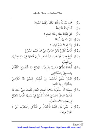 Volume
Arabic Tutor – Volume Two

(7)
(8)
(9)
(10)
(11)
(12)
(13)
(14)
(15)
(16)

(17)

Page 107
Madrassah Inaamiyyah Camperdown - http://www.al-inaam.com/

 