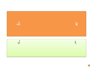 ‫ك‬ k
‫ل‬ L
 