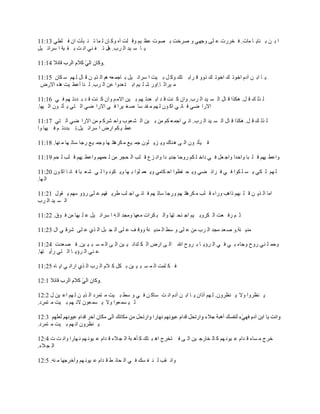 ‫ح ر ن ر نخّ خ ڃخص. ٳ وٍَص ٫ ڀَ ًؿيِ ً َٛهض ر ٌٜص ٫٨ ْڂ ًٷ ڀض آه ًٻ خڅ ٿ ڄخ ط ن زؤص حڅ ٳ ڀ٤ِ 31:11‬
‫ّ خ ٓ ْي حٿ َد. ىپ ط ٴ نِ حن ض ر ٸ ْش ح َٓحث ْپ‬

                                 ‫.‬

‫ّ خ حر ن آىځ حهٌط ٺ حهٌط ٺ ًًً ٷ َحر ظٺ ًٻ پ ر ْض ح َٓحث ْپ ر خؿڄ ٬و ىڂ حٿ ٌّ ن ٷ خٽ ٿ يڂ ٓ ټخڅ 51:11‬
 ‫ڃ َْحػ خ.حًٍ ٗ ڀ ْڂ حر ظ ٬يًح ٫ن حٿ َد. ٿ نخ أ٫٤ ْض ىٌه حالٍٝ‬

‫ٿ ٌٿ ٺ ٷ پ. ىټٌح ٷ خٽ حٿ ٔ ْي حٿ َد. ًحڅ ٻ نض ٷ ي حر ٬يط يڂ ر ْن حالڃ ڂ ًحڅ ٻ نض ٷ ي ر يىط يڂ ٳ ِ 61:11‬
‫حالٍح ِٟ ٳ خن ِ حٻ ٌڅ ٿ يڂ ڃ ٸي ٓخ ٛ ٰ َْح ٳ ِ حالٍح ِٟ حٿ ظِ ّ ؤط ٌڅ حٿ ْيخ.‬

‫ٿ ٌٿ ٺ ٷ پ. ىټٌح ٷ خٽ حٿ ٔ ْي حٿ َد. حن ِ حؿڄ ٬ ټڂ ڃن ر ْن حٿ ٘ ٬ٌد ًحك َ٘ٻ ڂ ڃن حالٍح ِٟ حٿ ظِ 71:11‬
‫٫٤ ْ ټڂ حٍٝ ح َٓحث ْپ.ط زيىط ڂ ٳ ْيخ ًح‬

‫ٳ ْؤط ٌڅ حٿ َ ى نخٹ ًّ ِّ ڀٌڅ ؿڄ ْ٪ ڃ ټَىخط يخ ًؿڄ ْ٪ ٍؿخ ٓخط يخ ڃ نيخ. 81:11‬

‫ًح٫٤ ْيڂ ٷ ڀ زخ ًحكيح ًحؿ ٬پ ٳ ِ ىحه ڀ ټڂ ًٍكخ ؿيّ يح ًحن ِ٩ ٷ ڀذ حٿ لـَ ڃن ٿ لڄيڂ ًح٫٤ ْيڂ ٷ ڀذ ٿ لڂ 91:11‬

‫ٿ يڂ ٿ ټِ ّ ٔ ڀ ټٌح ٳ ِ ٳ َحث ٠ِ ًّ ل ٴ٨ٌح حك ټخڃِ ًّ ٬ڄ ڀٌح ر يخ ًّ ټٌن ٌح ٿ ِ ٗ ٬ زخ ٳ خن خ حٻ ٌڅ 02:11‬
‫حٿ يخ.‬

‫حڃخ حٿ ٌّ ن ٷ ڀ زيڂ ًحىذ ًٍحء ٷ ڀذ ڃ ټَىخط يڂ ًٍؿخ ٓخط يڂ ٳ خن ِ حؿ ڀذ ٣َّ ٸيڂ ٫ ڀَ ٍإً ٓيڂ ّ ٸٌٽ 12:11‬
‫حٿ ٔ ْي حٿ َد‬

‫ػ ڂ ٍٳ ٬ض حٿ ټًَر ْڂ حؿ نل ظيخ ًحٿ ز ټَحص ڃ٬يخ ًڃـي حٿ و ح َٓحث ْپ ٫ ڀ ْيخ ڃن ٳ ٌٵ. 22:11‬

‫ڃيّ نش.ً ٛ ٬ي ڃـي حٿ َد ڃن ٫ ڀَ ً ٓ٢ حٿ ڄيّ نش ًًٷ ٲ ٫ ڀَ حٿ ـ زپ حٿ ٌُ ٫ ڀَ َٗٷ ِ حٽ 32:11‬

‫ًكڄ ڀ نِ ًٍف ًؿخء ر ِ ٳ ِ حٿ َإّ خ ر ًَف حهلل حٿ َ حٍٝ حٿ ټ ڀيحن ْ ْن حٿ َ حٿ ڄ ٔ ز ْ ْن. ٳ ٜ ٬يص 42:11‬
‫٫ نِ حٿ َإّ خ حٿ ظِ ٍأّ ظيخ.‬

‫ٳ ټ ڀڄض حٿ ڄ ٔ ز ْ ْن ر ټپ ٻ الځ حٿ َد حٿ ٌُ حٍحن ِ حّ خه 52:11‬

                             ‫.‬

‫ّ ن٨ًَح ًال ّ ن٨ًَڅ. ٿ يڂ آًحڅ ّ خ حر ن آىځ حن ض ٓخٻ ن ٳ ِ ً ٓ٢ ر ْض ڃ ظڄَى حٿ ٌّ ن ٿ يڂ ح٫ ْن ٽ 2:21‬
‫ٿ ْ ٔڄ ٬ٌح ًال ّ ٔڄ ٬ٌڅ الن يڂ ر ْض ڃ ظڄَى.‬


‫ّ ن٨ًَڅ حن يڂ ر ْض ڃ ظڄَى.‬

‫هَؽ ڃ ٔخء ٷ يحځ ٫ ٌْن يڂ ٻ خٿ وخٍؿ ْن حٿ َ ٳ ظوَؽ حى ز ظٺ ٻ ؤى زش حٿ ـ الء ٷ يحځ ٫ ٌْن يڂ ن يخٍح ًحن ض ص 4:21‬
‫حٿ ـ الء.‬

‫ًحن ٸذ ٿ ن ٴ ٔٺ ٳ ِ حٿ لخث ٢ ٷ يحځ ٫ ٌْن يڂ ًأهَؿيخ ڃ نو. 5:21‬
 