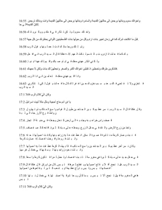 ‫حٿ َ كخ‬          ‫.‬

‫ًحه ظٺ ٓيًځ ٿ ڂ ط ټن ط ٌٻ َ ٳ ِ ٳ ڄٺ ّ ٌځ ٻ زَّ خث ٺ 65:61‬

                                                                                                         ‫.‬

‫ًٍّ ڀ ظٺ ًٍؿخ ٓخط ٺ حن ض ط لڄ ڀ ْ نيخ ّ ٸٌٽ حٿ َد 85:61‬

‫ر ٺ ٻ ڄخ ٳ ٬ ڀض حً حُىٍّ ض ر خٿ ٸ ٔڂ ٿ ن ټغ حٿ ٬يي. الن و ىټٌح ٷ خٽ حٿ ٔ ْي حٿ َد حن ِ حٳ ٬پ 95:61‬

‫ًٿ ټ نِ حًٻ َ ٫ييُ ڃ٬ٺ ٳ ِ حّ خځ ٛ زخٹ ًحٷ ْڂ ٿ ٺ ٫ييح حر يّ خ. 06:61‬

                                                                                        ‫.‬

‫ًحن خ حٷ ْڂ ٫ييُ ڃ٬ٺ ٳ ظ ٬ ڀڄ ْن حن ِ حن خ حٿ َد. 26:61‬

‫ٳ ظوُِ ًال ط ٴ ظلِ ٳ خٹ ر ٬ي ر ٔ زذ هِّ ٺ ك ْن حٯ ٴَ ٿ ٺ ٻ پ ڃخ ٳ ٬ ڀض ّ ٸٌٽ ٿ ټِ ط ظٌٻ َُ 36:61‬
‫حٿ ٔ ْي حٿ َد‬




‫ًٷ پ. ىټٌح ٷ خٽ حٿ ٔ ْي حٿ َد. ن َٔ ٫٨ ْڂ ٻ ز َْ حٿ ـ نخك ْن ٣ٌّ پ حٿ ٸٌحىځ ًح ٓ٪ حٿ ڄ نخٻ ذ ًً ط يخًّ پ 3:71‬
‫څ ًحهٌ ٳ َ٩ حالٍُ .ؿخء حٿ َ ٿ ز نخ‬

‫ٷ ٜٲ ٍحّ هَح٫ ْ زو ًؿخء ر و حٿ َ حٍٝ ٻ ن ٬خڅ ًؿ ٬ڀ و ٳ ِ ڃيّ نش حٿ ظـخٍ. 4:71‬

‫ًحهٌ ڃن ٍُ٩ حالٍٝ ًحٿ ٸخه ٳ ِ ك ٸپ حٿ ٍِ٩. ًؿ ٬ڀ و ٫ ڀَ ڃ ْخه ٻ ؼ َْس. حٷ خڃو ٻ خٿ ٜ ٴ ٜخٱ. 5:71‬

‫ٳ ن زض ً ٛخٍ ٻ َڃش ڃ ن ظ َ٘س ٷ ٜ َْس حٿ ٔخٵ. حن ٬٤ ٴض ٫ ڀ ْو ٍُحؿ ْ نيخ ًٻ خن ض ح ٌٛٿ يخ ط ل ظو 6:71‬
 ‫ًحن ز ظض ٳ ًَ٫خ ًحٳ َهض حٯ ٜخن خ.ٳ ٜخٍص ٻ َڃش‬

‫ًٻ خڅ ن َٔ آهَ ٫٨ ْڂ ٻ ز َْ حٿ ـ نخك ْن ًح ٓ٪ حٿ ڄ ن ټذ ٳ خًح ر يٌه حٿ ټَڃش ٫٤ ٴض ٫ ڀ ْو ح ٌٛٿ يخ 7:71‬
‫ًحن ز ظض ن لٌه ٍُحؿ ْ نيخ ٿ ْ ٔ ٸ ْيخ ٳ ِ هڄخث پ ٯَ ٓيخ.‬

‫ٳ ِ ك ٸپ ؿ ْي ٫ ڀَ ڃ ْخه ٻ ؼ َْس ىِ ڃًَٰ ٓش ٿ ظ ن زض حٯ ٜخن خ ًط لڄپ ػ ڄَح ٳ ظ ټٌڅ ٻ َڃش ًح ٓ ٬ش. 8:71‬

‫حٿ ٔ ْي حٿ َد. ىپ ط نـق. أٳ ال ّ ٸ ڀ٪ ح ٌٛٿ يخ ًّ ٸ٤٪ ػ ڄَىخ ٳ ظ ْ زْ. ٻ پ ڃن حًٍحٵ ٷ پ. ىټٌح ٷ خٽ 9:71‬
‫حٯ ٜخن يخ ط ْ زْ ًٿ ْْ ر ٌٍح٩ ٫٨ ْڄش حً ر ٘ ٬ذ ٻ ؼ َْ ٿ ْ ٸ ڀ ٬ٌىخ ڃن ح ٌٛٿ يخ.‬

‫ىخ ىِ حٿ ڄ ًَٰ ٓش ٳ يپ ط نـق. أال ط ْ زْ ّ ز ٔخ ٻ ؤڅ ٍّ لخ َٗٷ ْش ح ٛخر ظيخ. ٳ ِ هڄخث پ ن ز ظيخ 01:71‬
‫ط ْ زْ‬
 