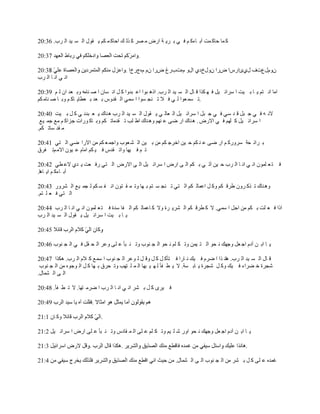 ‫ٻ ڄخ كخٻ ڄض آر خءٻ ڂ ٳ ِ ر َّ ش حٍٝ ڃ َٜ ٻ ٌٿ ٺ حكخٻ ڄ ټڂ ّ ٸٌٽ حٿ ٔ ْي حٿ َد. 63:02‬

                                              ‫.‬

                                        ‫څًځٽ٩صٱ ٽُةحٍّح ٍٝح څًٽمىُ حٽً ځهصدٍ٭ ٍٝح څځ ځهؽٍمح .‬
‫حن ِ حن خ حٿ َد‬

‫حڃخ حن ظڂ ّ خ ر ْض ح َٓحث ْپ ٳ ي ټٌح ٷ خٽ حٿ ٔ ْي حٿ َد. حًى زٌح ح٫ زيًح ٻ پ حن ٔخڅ ح ٛ نخڃو ًر ٬ي حڅ ٿ ڂ 93:02‬
‫.ط ٔڄ ٬ٌح ٿ ِ ٳ ال ط نـ ٌٔح ح ٓڄِ حٿ ٸيًّ ر ٬ي ر ٬٤خّ خٻ ڂ ًر خ ٛ نخڃ ټڂ‬

‫الن و ٳ ِ ؿ زپ ٷ ي ِٓ ٳ ِ ؿ زپ ح َٓحث ْپ حٿ ٬خٿ ِ ّ ٸٌٽ حٿ ٔ ْي حٿ َد ى نخٹ ّ ٬ زين ِ ٻ پ ر ْض 04:02‬
 ‫ح َٓحث ْپ ٻ ڀيڂ ٳ ِ حالٍٝ . ى نخٹ حٍ َٟ ٫ نيڂ ًى نخٹ ح٣ ڀذ ط ٸيڃخط ټڂ ًر خٻ ٌٍحص ؿِحٻ ڂ ڃ٪ ؿڄ ْ٪‬
‫ڃ ٸي ٓخط ټڂ.‬

‫ر َحث لش ًٍَٓٻ ڂ حٍ َٟ ٫ ن ټڂ ك ْن حهَؿ ټڂ ڃن ر ْن حٿ ٘ ٬ٌد ًحؿڄ ٬ ټڂ ڃن حالٍح ِٟ حٿ ظِ 14:02‬
‫ط ڂ ٳ ْيخ ًحط ٸيّ ٳ ْ ټڂ حڃخځ ٫ ٌْڅ حالڃ ڂط ٴَٵ‬

‫ٳ ظ ٬ ڀڄٌڅ حن ِ حن خ حٿ َد ك ْن آط ِ ر ټڂ حٿ َ حٍٝ ح َٓحث ْپ حٿ َ حالٍٝ حٿ ظِ ٍٳ ٬ض ّ يُ ال٫ ٤ِ 24:02‬
‫آر خءٻ ڂ حّ خىخ.‬

‫ًى نخٹ ط ٌٻ ًَڅ ٣َٷ ټڂ ًٻ پ ح٫ڄخٿ ټڂ حٿ ظِ ط نـ ٔ ظڂ ر يخ ًط ڄ ٸ ظٌڅ حن ٴ ٔ ټڂ ٿ ـڄ ْ٪ حٿ ًٍَ٘ 34:02‬
‫حٿ ظِ ٳ ٬ ڀ ظڂ.‬

‫حًح ٳ ٬ ڀض ر ټڂ ڃن حؿپ ح ٓڄِ. ال ٻ ٤َٷ ټڂ حٿ َّ٘ َس ًال ٻ خ٫ڄخٿ ټڂ حٿ ٴخ ٓيس ٳ ظ ٬ ڀڄٌڅ حن ِ حن خ حٿ َد 44:02‬
‫ّ خ ر ْض ح َٓحث ْپ ّ ٸٌٽ حٿ ٔ ْي حٿ َد‬



‫ّ خ حر ن آىځ حؿ ٬پ ًؿيٺ ن لٌ حٿ ظ ْڄن ًط ټ ڀڂ ن لٌ حٿ ـ نٌد ًط ن زؤ ٫ ڀَ ً٫َ حٿ ل ٸپ ٳ ِ حٿ ـ نٌد 64:02‬

‫ٷ خٽ حٿ ٔ ْي حٿ َد. ىخن ٌح ح َٟځ ٳ ْٺ ن خٍح ٳ ظؤٻ پ ٻ پ ًٷ پ ٿ ٌ٫َ حٿ ـ نٌد ح ٓڄ٪ ٻ الځ حٿ َد. ىټٌح 74:02‬
 ‫ٗـَس ه ٠َحء ٳ ْٺ ًٻ پ ٗـَس ّ خر ٔش. ال ّ ٤ ٴؤ ٿ ي ْ زيخ حٿ ڄ ڀ ظيذ ًط لَٵ ر يخ ٻ پ حٿ ٌؿٌه ڃن حٿ ـ نٌد‬
‫حٿ َ حٿ ٘ڄخٽ.‬

‫ٳ ٍَْ ٻ پ ر َ٘ حن ِ حن خ حٿ َد ح َٟڃ ظيخ. ال ط ٤ ٴؤ. 84:02‬



‫ًٻ خڅ 1:12‬                   ‫.‬

‫ّ خ حر ن آىځ حؿ ٬پ ًؿيٺ ن لٌ حًٍ ٗ ڀ ْڂ ًط ټ ڀڂ ٫ ڀَ حٿ ڄ ٸخىّ ًط ن زؤ ٫ ڀَ حٍٝ ح َٓحث ْپ 2:12‬

                                                                                                ‫.‬

                                                               ‫ٯڄيه ٫ ڀَ ٻ پ ر َ٘ ڃن حٿ ـ نٌد حٿ َ حٿ ٘ڄخٽ.‬
 