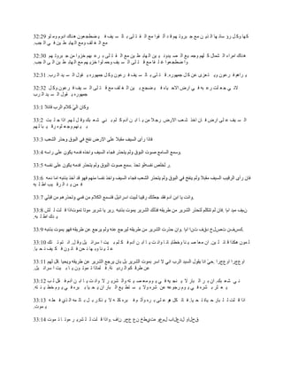 ‫ٻيخ ًٻ پ ٍإ ٓخث يخ حٿ ٌّ ن ڃ٪ ؿ زًَط يڂ ٷ ي أٿ ٸٌح ڃ٪ حٿ ٸ ظ ڀَ ر خٿ ٔ ْٲ ٳ ْ ٠٤ـ ٬ٌڅ ى نخٹ حىًځ ًڃ ڀٌ 92:23‬
‫ڃ٪ حٿ ٰ ڀٲ ًڃ٪ حٿ يخر ٤ ْن ٳ ِ حٿ ـذ.‬

‫ى نخٹ حڃَحء حٿ ٘ڄخٽ ٻ ڀيڂ ًؿڄ ْ٪ حٿ ٜ ْيًن ْ ْن حٿ يخر ٤ ْن ڃ٪ حٿ ٸ ظ ڀَ ر َ٫ زيڂ هًِح ڃن ؿ زًَط يڂ 03:23‬
‫ًح ٟ٤ـ ٬ٌح ٯ ڀ ٴخ ڃ٪ ٷ ظ ڀَ حٿ ٔ ْٲ ًكڄ ڀٌح هِّ يڂ ڃ٪ حٿ يخر ٤ ْن حٿ َ حٿ ـذ.‬

‫ّ َحىڂ ٳ َ٫ٌڅ ًّ ظ ٬ٍِ ٫ن ٻ پ ؿڄيٌٍه. ٷ ظ ڀَ ر خٿ ٔ ْٲ ٳ َ٫ٌڅ ًٻ پ ؿڄيٌٍه ّ ٸٌٽ حٿ ٔ ْي حٿ َد. 13:23‬

‫الن ِ ؿ ٬ ڀض ٍ٫ زو ٳ ِ حٍٝ حالك ْخء ٳ ْ ٠ـ٪ ر ْن حٿ ٰ ڀٲ ڃ٪ ٷ ظ ڀَ حٿ ٔ ْٲ ٳ َ٫ٌڅ ًٻ پ 23:23‬
‫ؿڄيٌٍه ّ ٸٌٽ حٿ ٔ ْي حٿ َد‬



‫حٿ ٔ ْٲ ٫ ڀَ حٍٝ ٳ خڅ حهٌ ٗ ٬ذ حالٍٝ ٍؿ ال ڃن ّ خ حر ن آىځ ٻ ڀڂ ر نِ ٗ ٬ زٺ ًٷ پ ٿ يڂ. حًح ؿ ڀ زض 2:33‬
‫ر ْ نيڂ ًؿ ٬ ڀٌه ٍٷ ْ زخ ٿ يڂ‬



                                                                           ‫.‬

                                                                      ‫.‬


‫ٳ ڄن ّ ي حٿ َٷ ْذ ح٣ ڀ زو‬

                                                                                  ‫.‬

‫حًح ٷ ڀض ٿ ڀٖ 8:33‬                                                                               ‫څځٱ هځى حځح .‬
‫ّ يٹ ح٣ ڀ زو.‬

                                                                            ‫.ٹّٱڅ صٙٽم ىٵٱ صڅح حځح .‬

‫ٿ ڄٌڅ ىټٌح ٷ خث ڀ ْن. حڅ ڃ٬خ ٛ ْ نخ ًه٤خّ خن خ ًحن ض ّ خ حر ن آىځ ٳ ټ ڀڂ ر ْض ح َٓحث ْپ ًٷ پ. حن ظڂ ط ظٺ 01:33‬
‫٫ ڀ ْ نخ ًر يخ ن لن ٳ خن ٌڅ ٳ ټ ْٲ ن ل ْخ.‬

                                                                                            ‫حً٩ؽٍح حً٩ؽٍح .‬
‫٫ن ٣َٷ ټڂ حٿ َىّ جش. ٳ ڀڄخًح ط ڄٌط ٌڅ ّ خ ر ْض ح َٓحث ْپ.‬

‫ن ِ ٗ ٬ زٺ. حڅ ر َ حٿ زخٍ ال ّ نـ ْو ٳ ِ ّ ٌځ ڃ٬ ٜ ْ ظو ًحٿ َّ٘ َ ال ًحن ض ّ خ حر ن آىځ ٳ ٸپ ٿ ذ 21:33‬
‫ّ ٬ ؼَ ر َ٘ه ٳ ِ ّ ٌځ ٍؿٌ٫و ٫ن َٗه ًال ّ ٔ ظ٤ ْ٪ حٿ زخٍ حڅ ّ ل ْخ ر زَه ٳ ِ ّ ٌځ ه٤ ْ ج ظو.‬

‫حًح ٷ ڀض ٿ ڀ زخٍ ك ْخس ط ل ْخ. ٳ خط ټپ ىٌ ٫ ڀَ ر َه ًأػ ڂ ٳ زَه ٻڀ و ال ّ ٌٻ َ ر پ ر خػ ڄو حٿ ٌُ ٳ ٬ڀ و 31:33‬
‫ّ ڄٌص.‬

‫ٵفٽحً ٽى٩ٽحد ٽځ٩ً هصُ١م څ٩ ٩ؽٍ څحٱ .ًحًح ٷ ڀض ٿ ڀ َّ٘ َ ڃٌط خ ط ڄٌص 41:33‬
 