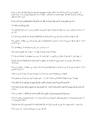 ‫ٳ ظ ٬ ڀڄٌڅ حن ِ حن خ حٿ َد حًح ٻ خن ض ٷ ظ الىڂ ً ٓ٢ ح ٛ نخڃيڂ كٌٽ ڃٌحر ليڂ ٫ ڀَ ٻ پ حٻ ڄش ٫خٿ ْش ًٳ ِ 31:6‬
‫ًّ ٻ پ حٿ ـ زخٽ ًط لض ٻ پ ٗـَس ه ٠َحء ًط لض ٻ پ ر ڀٌ٣ش ٯ ز ْخء حٿ ڄٌ ٟ٪ حٿ ٌُ ٷ َر ٌح ٳ ْو ٍحث لش ٍإ‬
‫ًٍَٓ ٿ ټپ ح ٛ نخڃيڂ.‬




‫حٿ ٔ ْي حٿ َد الٍٝ ح َٓحث ْپ. ن يخّ ش. ٷ ي ؿخءص حٿ نيخّ ش ٫ ڀَ ًُحّ خ حالٍٝ ًحن ض ّ خ حر ن آىځ ٳ ي ټٌح ٷ خٽ 2:7‬
‫حالٍر ٪.‬

‫حٓڅ حٿ نيخّ ش ٫ ڀ ْٺ ًحٍ ٓپ ٯ ٠ زِ ٫ ڀ ْٺ ًحك ټڂ ٫ ڀ ْٺ ٻ ٤َٷ ٺ ًحؿ ڀذ ٫ ڀ ْٺ ٻ پ ٍؿخ ٓخط ٺ. 3:7‬

‫ٳ ال ط ٘ ٴٶ ٫ ڀ ْٺ ٫ ْ نِ ًال ح٫ ٴٌ ر پ حؿ ڀذ ٫ ڀ ْٺ ٣َٷ ٺ ًط ټٌڅ ٍؿخ ٓخط ٺ ٳ ِ ً ٓ٤ٺ ٳ ظ ٬ ڀڄٌڅ 4:7‬
‫حن ِ حن خ حٿ َد‬

‫حٿ ٔ ْي حٿ َد. َٗ َٗ ًك ْي ىًٌح ٷ ي أط َ.ىټٌح ٷ خٽ 5:7‬

‫ن يخّ ش ٷ ي ؿخءص. ؿخءص حٿ نيخّ ش. حن ظ زيض حٿ ْٺ. ىخ ىِ ٷ ي ؿخءص. 6:7‬

‫حن ظيَ حٿ يًٍ حٿ ْٺ حّ يخ حٿ ٔخٻ ن ٳ ِ حالٍٝ . ر ڀٮ حٿ ٌٷ ض. حٷ ظَد ّ ٌځ ح ٟ٤َحد ال ى ظخٱ حٿ ـ زخٽ. 7:7‬

‫ّ ٺ ٻ پ حٓڅ ٫ن ٷ َّ ذ ح ٛذ ٍؿُِ ٫ ڀ ْٺ ًحط ڄڂ ٓو٤ِ ٫ ڀ ْٺ ًحك ټڂ ٫ ڀ ْٺ ٻ ٤َٷ ٺ ًحؿ ڀذ ٫پ 8:7‬
‫ٍؿخ ٓخط ٺ.‬

‫ٳ ال ط ٘ ٴٶ ٫ ْ نِ ًال ح٫ ٴٌ ر پ حؿ ڀذ ٫ ڀ ْٺ ٻ ٤َٷ ٺ ًٍؿخ ٓخط ٺ ط ټٌڅ ٳ ِ ً ٓ٤ٺ. ٳ ظ ٬ ڀڄٌڅ حن ِ 9:7‬
‫حن خ حٿ َد حٿ ٠خٍد‬

‫ىخ ىًٌح حٿ ٌْځ ىخ ىًٌح ٷ ي ؿخء. ىحٍص حٿ يحث َس. حُىَص حٿ ٬ ٜخ. حٳ َهض حٿ ټ زَّ خء. 01:7‬

‫ؿيڂ ًال ن ٌف ٫ ڀ ْيڂ.ٷ خځ حٿ ٨ ڀڂ حٿ َ ٫ ٜخ حٿ َ٘. ال ّ ز ٸَ ڃ نيڂ ًال ڃن ػ ًَط يڂ ًال ڃن ٟـِ 11:7‬

                                                                                          ‫.‬


‫ك ْخط و.‬

‫ٷ ي ن ٴوٌح ٳ ِ 41:7‬                                      ‫ځهًٍهځؽ ٽٹ ٍٽ٩ ُدٝ٭ څحٽ .‬

‫حٿ ٔ ْٲ ڃن هخٍؽ ًحٿ ٌر ؤ ًحٿ ـٌ٩ ڃن ىحهپ. حٿ ٌُ ىٌ ٳ ِ حٿ ل ٸپ ّ ڄٌص ر خٿ ٔ ْٲ ًحٿ ٌُ ىٌ ٳ ِ حٿ ڄيّ نش 51:7‬
‫ّ ؤٻڀ و حٿ ـٌ٩ ًحٿ ٌر ؤ.‬

‫ٍ حػ ڄو.ًّ ن ٴ ڀض ڃ نيڂ ڃ ن ٴ ڀ ظٌڅ ًّ ټٌن ٌڅ ٫ ڀَ حٿ ـ زخٽ ٻ لڄخځ حالً٣ جش. ٻ ڀيڂ ّ ييًٍڅ ٻ پ ًحكي ٫پ 61:7‬

‫ٻ پ حالّ يُ ط َط وِ ًٻ پ حٿ َٻ ذ ط ٜ َْ ڃخء. 71:7‬
 