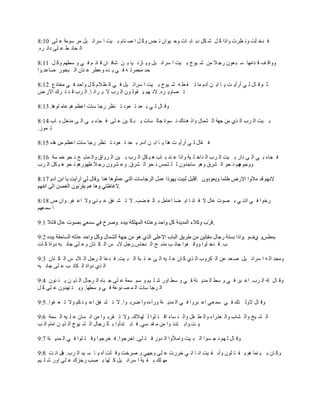 ‫ٳ يه ڀض ًن ٨َص ًحًح ٻ پ ٗ ټپ ىر خر خص ًك ٌْحڅ ن ـْ ًٻ پ ح ٛ نخځ ر ْض ح َٓحث ْپ ڃَ ٌٓڃش ٫ ڀَ 01:8‬
‫حٿ لخث ٢ ٫ ڀَ ىحث َه.‬

‫ًًحٷ ٲ ٷ يحڃيخ ٓ ز ٬ٌڅ ٍؿ ال ڃن ٗ ٌْم ر ْض ح َٓحث ْپ ًّ خُن ْخ ر ن ٗخٳ خڅ ٷ خث ڂ ٳ ِ ً ٓ٤يڂ ًٻ پ 11:8‬
‫كي ڃـڄَط و ٳ ِ ّ يه ً٫٤َ ٫ نخڅ حٿ زوٌٍ ٛخ٫ي.ًح‬

‫ػ ڂ ٷ خٽ ٿ ِ أٍأّ ض ّ خ حر ن آىځ ڃخ ط ٴ ٬ڀ و ٗ ٌْم ر ْض ح َٓحث ْپ ٳ ِ حٿ ٨ الځ ٻ پ ًحكي ٳ ِ ڃوخى٩ 21:8‬
‫ط ٜخًّ َه. الن يڂ ّ ٸٌٿ ٌڅ حٿ َد ال ّ َحن خ. حٿ َد ٷ ي ط َٹ حالٍ ٝ‬

‫ًٷ خٽ ٿ ِ ر ٬ي ط ٬ٌى ط ن٨َ ٍؿخ ٓخص ح٫٨ڂ ىڂ ٫خڃ ڀٌىخ. 31:8‬

‫ر ْض حٿ َد حٿ ٌُ ڃن ؿيش حٿ ٘ڄخٽ ًحً ى نخٹ ن ٌٔس ؿخٿ ٔخص ّ ز ټ ْن ٫ ڀَ ٳ ـخء ر ِ حٿ َ ڃيهپ ر خد 41:8‬
‫ط ڄٌُ.‬

‫ٳ ٸخٽ ٿ ِ أٍأّ ض ىٌح ّ خ حر ن آىځ. ر ٬ي ط ٬ٌى ط ن٨َ ٍؿخ ٓخص ح٫٨ڂ ڃن ىٌه 51:8‬

‫ٳ ـخء ر ِ حٿ َ ىحٍ ر ْض حٿ َد حٿ يحه ڀ ْش ًحًح ٫ ني ر خد ى ْ ټپ حٿ َد ر ْن حٿ ًَحٵ ًحٿ ڄٌر ق ن لٌ هڄ ٔش 61:8‬
‫يڂ ن لٌ حٿ َ٘ٵ ًىڂ ٓخؿيًڅ ٿ ڀ ٘ڄْ ن لٌ حٿ َ٘ٵ. ً٫ ًَ٘څ ٍؿ ال ٧يٌٍىڂ ن لٌ ى ْ ټپ حٿ َد‬     ‫ًًؿٌى‬


                                    ‫.‬

‫ٍهٌح ٳ ِ حًن ِ ر ٌٜص ٫خٽ ال ٳ خن خ حّ ٠خ ح٫خڃپ ر خٿ ٰ ٠ذ. ال ط ٘ ٴٶ ٫ ْ نِ ًال ح٫ ٴٌ. ًحڅ ٙ 81:8‬
‫ح ٓڄ ٬يڂ‬

                                                                               ‫.‬

                                                                                              ‫ځه١ًّ ُٱً .‬
‫د. ٳ يه ڀٌح ًًٷ ٴٌح ؿخن ذ ڃٌر ق حٿ نلخّ.ٍؿپ الر ْ حٿ ټ ظخڅ ً٫ ڀَ ؿخن زو ىًحس ٻ خص‬

‫ًڃـي حٿ و ح َٓحث ْپ ٛ ٬ي ٫ن حٿ ټًَد حٿ ٌُ ٻ خڅ ٫ ڀ ْو حٿ َ ٫ ظ زش حٿ ز ْض. ٳ ي٫خ حٿ َؿپ حٿ الر ْ حٿ ټ ظخڅ 3:9‬
‫حٿ ٌُ ىًحس حٿ ټخط ذ ٫ ڀَ ؿخن زو‬

‫ًٷ خٽ ٿو حٿ َد. ح٫ زَ ٳ ِ ً ٓ٢ حٿ ڄيّ نش ٳ ِ ً ٓ٢ حًٍ ٗ ڀ ْڂ ً ٓڂ ٓڄش ٫ ڀَ ؿ زخه حٿ َؿخٽ حٿ ٌّ ن ّ ج نٌڅ 4:9‬
‫حٿ َؿخ ٓخص حٿ ڄ ٜ نٌ٫ش ٳ ِ ً ٓ٤يخ. ًّ ظ نييًڅ ٫ ڀَ ٻ پ‬

‫ًٷ خٽ الًٿ جٺ ٳ ِ ٓڄ ٬ِ ح٫ زًَح ٳ ِ حٿ ڄيّ نش ًٍحءه ًح َٟر ٌح. ال ط ٘ ٴٶ ح٫ ْ ن ټڂ ًال ط ٬ ٴٌح. 5:9‬

‫حٿ ٘ ْن ًحٿ ٘خد ًحٿ ٬ٌٍحء ًحٿ ٤ ٴپ ًحٿ ن ٔخء حٷ ظ ڀٌح ٿ ڀي الٹ. ًال ط ٸَر ٌح ڃن حن ٔخڅ ٫ ڀ ْو حٿ ٔڄش 6:9‬
‫ّ ض.ًحر ظيث ٌح ڃن ڃ ٸي ِٓ. ٳ خر ظيأًح ر خٿ َؿخٽ حٿ ٘ ٌْم حٿ ٌّ ن حڃخځ حٿ ذ‬

‫ًٷ خٽ ٿ يڂ ن ـ ٌٔح حٿ ز ْض ًحڃًٖح حٿ يًٍ ٷ ظ ڀَ. حهَؿٌح. ٳ وَؿٌح ًٷ ظ ڀٌح ٳ ِ حٿ ڄيّ نش 7:9‬

‫ًٻ خڅ ر ْ نڄخ ىڂ ّ ٸ ظ ڀٌڅ ًأر ٸ ْض حن خ حن ِ هٍَص ٫ ڀَ ًؿيِ ً َٛهض ًٷ ڀض آه ّ خ ٓ ْي حٿ َد. ىپ حن ض 8:9‬
‫ڃي ڀٺ ر ٸ ْش ح َٓحث ْپ ٻ ڀيخ ر ٜذ ٍؿِٹ ٫ ڀَ حًٍ ٗ ڀ ْڂ‬
 