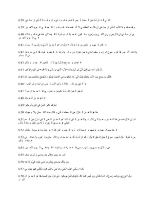 ‫الٚ ٥ ي ي ٚ ِْ ض ٖٙ حْ ٔٗخء ْ ٧ْ الؾ ّٗ ٖ ٘ ٧ ج ظ٥ ر ّ ٖ ٘ ٧ جش حْ ٌ٤ حٍ ٓ ٓ ٛ٥. 83:6‬

‫٠ٌٜٞ ٖ ٘ ٧ جش ح٨د حْ ٌ٤ حٍ ٓ ٓ ٛ٥ ح٘ َ ّ ٖخ حؾطخٚ ٥ ال أط ٓم ٖ ٛٝ ٗ ٧ جخ ر ّ حي ٧ٗٝ ن ٥ حْ ٧١ٔ حاله ٧َ. 93:6‬

‫٤ حٍ ٓ ٓ ٛ٥ ح٘ َ ّ ٖٙ ٦ َ٢ حالر ٙ ٠٦ ئٖٙ ر ٝ ط ُ١٘ ْٝ ك ٧خس حر ي٦ ش ٠حٚ خ حي ٧ٗٝ ال٘ ٌٜٞ ٞ٥ ٖ ٘ ٧ جش حْ ٌ 04:6‬
‫ن ٥ حْ ٧١ٔ حاله ٧َ‬

‫ن ُخ٘ حْ ٧ٟ١ى ٦ ظٌَٖ٠٘ ؾ ٓ ٧ٝ الٚ ٝ ي خِ حٚ خ ٞ١ حْ و زِ حْ ٌ٤ ٚ ِِ ٖٙ حْ ٔٗخء. 14:6‬

‫٠ي خْ ١ح أْ ٧ْ ٌٞح ٞ١ ٦ ٔ١ؼ حر ٙ ٦ ١ ٓم حْ ٌ٤ ٚ لٙ ؾخٍن ١٘ ر خر ٧ٝ ٠حٖٝ. ن ُ ٧م ٦ ً١ِ ٌٞح حٚ ٥ ٚ ِْ ض 24:6‬
‫ٖٙ حْ ٔٗخء.‬

‫ن خؿخد ٦ ٔ١ؼ ٠ي خِ ْ ٟٕ ال ط ظٌَٖ٠ح ن ٧ٗخ ر ٧ ٛ ُٕ. 34:6‬

                                                                                   ‫.‬

                                                                                            ‫.‬

‫ال حْ ٌ٤ ٖٙ حهلل . ٌٞح ي ي ٍأ٢ ح٨د .ْ ٧ْ ح٘ حكيح ٍأ٢ ح٨د ح 64:6‬

‫حْ لى حْ لى حي ١ِ ْ ُٕ ٖٙ ٦ ئٖٙ ر ٥ نٓ ٝ ك ٧خس حر ي٦ ش. 74:6‬

‫حٚ خ ٞ١ ه زِ حْ ل ٧خس. 84:6‬

                                     ‫.‬

‫ٌٞح ٞ١ حْ و زِ حْ ٛخُِ ٖٙ حْ ٔٗخء ْ ُ٥ ٦ ؤَ ّ ٖ ٛٝ حالٚ ٔخ٘ ٠ال ٦ ٗ١ص. 05:6‬

‫حء. ح٘ حَ ّ حكي ٖٙ ٌٞح حْ و زِ ٦ ل ٧خ حْ ٣ حالر ي. ٠حْ و زِ حْ ٌ٤ حٚ خ حٚ خ ٞ١ حْ و زِ حْ ل٥ حْ ٌ٤ ٚ ِِ ٖٙ حْ ٕٔ 15:6‬
‫حؾط٥ ٞ١ ؿ ٔي٤ حْ ٌ٤ حر ٌ ْٝ ٖٙ حؿّ ك ٧خس حْ ؿخْ ٕ‬

‫ن وخ ٕٛ حْ ٧ٟ١ى ر ؿ ٠ٟٕ ر ؿ ٠خ ي خث ٓ ٧ٙ َ ٧م ٦ ًيٍ ٌٞح ح٘ ٦ ؿط ٧ ٛخ ؿ ٔيٜ ْ ٛخَ ّ. 25:6‬

‫ّ ْ ُٕ ن ًخِ ْ ٟٕ ٦ ٔ١ؼ حْ لى حْ لى حي ١ِ ْ ُٕ ح٘ ْ ٕ ط ؤَ ٓ١ح ؿ ٔي حر ٙ حالٚ ٔخ٘ ٠ط َ٘ر ١ح ىٖٝ ن ٓ٥ 35:6‬
‫ك ٧خس ن ٧ ُٕ.‬

‫ٖٙ ٦ ؤَ ّ ؿ ٔي٤ ٠٦ َ٘د ىٖ٥ نٓ ٝ ك ٧خس حر ي٦ ش ٠حٚ خ حي ٧ٗٝ ن ٥ حْ ٧١ٔ حاله ٧َ. 45:6‬

‫ال٘ ؿ ٔي٤ ٖخَ ّ كى ٠ىٖ٥ ٖ َ٘د كى. 55:6‬

                                                 ‫.‬

                                                                ‫.‬

‫ٌٞح ٞ١ حْ و زِ حِ 85:6‬                                                  ‫٢ِح ح٤ف٤ ٜ٘حل ُدمِح حًٜ ٌِأ٤ ٘ٔ .‬
‫حالر ي.‬
 