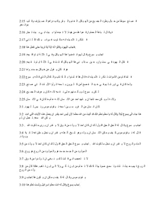 ‫ن ٜ ٛؽ ٓ١طخ ٖٙ ك زخِ ٠طَى حْ ـٗ ٧ؽ ٖٙ حْ ٟ ٧ ُّ. حْ ك ٕٛ ٠حْ ز ًَ ٠َ ذ ىٍحٕٞ حْ ٜ ٧خٍل ٠ي ٓذ 51:2‬
‫ٖ١حث يٕٞ.‬

‫س.٠ي خِ ْ زخؾش حْ لٗخٔ حٍن ؿ١ح ٌٜٞ ٖٙ ٟ ٛخ. ال ط ـ ؿ ٓ١ح ر ٧ض حر ٥ ر ٧ض ط ـخٍ 61:2‬
                                           ‫ٞ‬

‫ن ظٌَ َ ط الٖ ٧ٌٜ حٚ ٝ ٖ ُ ظ١د ق ٧َس ر ٧ ظٍ حَ ٓ ظ ٛ٥ 71:2‬

                                                    ‫.‬

‫حؿخد ٦ ٔ١ؼ ٠ي خِ ْ ٟٕ حٚ ً ٠١ح ٌٞح حْ ٟ ٧ ُّ ٠ن ٥ ػ الػ ش ح٦ خٔ حي ٧ٗٝ. 91:2‬

‫ن ًخِ حْ ٧ٟ١ى ن ٥ ٓض ٠حٍر ؿ ٧ٙ ٓ ٛش ر ٛ٥ ٌٞح حْ ٟ ٧ ُّ أن خٚ ض ن ٥ ػ الػ ش ح٦ خٔ ط ً ٧ٗٝ. 02:2‬

‫ٞ١ ن ُخ٘ ٦ ً١ِ ؾٙ ٞ ٧ ُّ ؿ ٔيٜ. ٠حٖخ 12:2‬

‫ن ٓٗخ ي خٔ ٖٙ حالٖ ١حص ط ٌَ َ ط الٖ ٧ٌٜ حٚ ٝ ي خِ ٌٞح ن آٖ ٛ١ح ر خْ ُ ظخد ٠حْ ُ الٔ حْ ٌ٤ ي خْ ٝ ٦ ٔ١ؼ 22:2‬

‫٠ْ ٗخ َ خ٘ ن ٥ ح٠ٍ ٗ ٓ ٧ٕ ن ٥ ؾ ٧ي حْ ه ٜق آٖٙ َ ؼ ٧َ٠٘ ر خ ٓٗٝ حً ٍأ٠ح ح٨٦ خص حْ ظ٥ ٛ ٛؽ. 32:2‬

‫ْ ُٙ ٦ ٔ١ؼ ْ ٕ ٦ ؤط ٗ ٟٕٛ ؾ ٓ٣ ٚ ه ٔٝ الٚ ٝ َ خ٘ ٦ ؿَل حْ ـٗ ٧ؽ. 42:2‬

‫٠الٚ ٝ ْ ٕ ٦ ُٙ ٖل ظخؿخ ح٘ ٦ ٟ٘ي حكي ؾٙ حالٚ ٔخ٘ الٚ ٝ ؾ ٕٓ ٖخ َ خ٘ ن ٥ حالٚ ٔخ٘ 52:2‬

‫َ خ٘ حٚ ٔخ٘ ٖٙ حْ هَ٦ ٔ ٧ ٧ٙ ح ٓٗٝ ٚ ٧ ً١ى٦ ٗ١ّ ٍث ٧ْ ْ ٓ ٧ٟ١ى. 1:3‬


‫٦ ُٙ حهلل ٖؿٝ. ط ؿّٗ ح٘ ْ ٕ‬

‫حؿخد ٦ ٔ١ؼ ٠ي خِ ْٝ حْ لى حْ لى حي ١ِ ْ ٍ ح٘ َ خ٘ حكي ال ٦ ١ْ ي ٖٙ ن ١و ال ٦ ًيٍ ح٘ ٦ َ٢ ٖ ٓ ُ١ص حهلل . 3:3‬

‫ي خِ ْٝ ٚ ٧ ً١ى٦ ٗ١ّ َ ٧م ٦ ٗ ُٙ حالٚ ٔخ٘ ح٘ ٦ ١ْ ي ٠ٞ١ ٗ ٧ن. أْ ؿٓ ٝ ٦ ًيٍ ح٘ ٦ يهّ ر طٙ حٖٝ ػ خٚ ٧ش 4:3‬
‫٠٦ ١ْ ي.‬

‫حْ ٗخء ٠حْ َ٠ف ال ٦ ًيٍ ح٘ ٦ يهّ ٖ ٓ ُ١ص حهلل . حؿخد ٦ ٔ١ؼ حْ لى حْ لى حي ١ِ ْ ٍ ح٘ َ خ٘ حكي ال ٦ ١ْ ي ٖٙ 5:3‬

‫حْ ٗ١ْ ١ى ٖٙ حْ ـ ٔي ؿ ٔي ٞ١ ٠حْ ٗ١ْ ١ى ٖٙ حْ َ٠ف ٞ١ ٍ٠ف. 6:3‬

‫ال ط ظ ؿـذ حٚ ٥ ي ٓض ْ ٍ ٦ ٛ ز ك٥ ح٘ ط ١ْ ي٠ح ٖٙ ن ١و. 7:3‬

‫حْ َ٦ ق ط ٟذ ك ٧غ ط ٘خء ٠ط ٔٗؽ ٛ١ط ٟخ ْ ُ ٍٛ ال ط ؿ ٕٓ ٖٙ ح٦ ٙ ط ؤط ٥ ٠ال حْ ٣ ح٦ ٙ ط ٌٞذ. ٌُٞح َ ّ ٖٙ 8:3‬
‫٠ْ ي ٖٙ حْ َ٠ف‬

‫٦ ً١ى٦ ٗ١ّ ٠ي خِ ْٝ َ ٧م ٦ ٗ ُٙ ح٘ ٦ ُ١٘ ٌٞح.حؿخد ٘ 9:3‬

                                                         ‫.‬
 