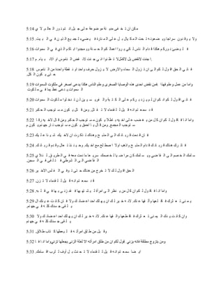 ‫ِ ىٓ اْ ر ق فٝ ِل٠ ٕخ ِٛ ٙٛ٥خ ٥ ٍٝ ع جً.أ زُ ٔ ٛه اٌ ٦بٌ ُ. ال ٞ 41:5‬

‫ٚال ٠ ٛل لْٚ ٍواعب ٚ٠ ٚ ٦ٛٔ ٗ ر ؾذ اٌ ّ ى ١بي ث ً ٥ ٍٝ اٌ ّ ٕبهح ف ١ ٟٚء ٌ غّ ١٤ اٌ ن٠ ٓ ف ٟ اٌ ج ١ذ. 51:5‬

‫ف ٍ ١ ٚئ ٔ ٛهو ُ ٘ىنا ل لاَ اٌ ٕبً ٌ ىٟ ٠ وٚا ا٥ّبٌ ىُ اٌ ؾ َ ٕخ ٚ٠ ّغلٚا اث بو ُ اٌ نٞ ف ٟ اٌ َّٛاد 61:5‬

‫ال ر ٢ ٕٛا أ ٟ ع ئذ الٔ م٘ اٌ ٕبًِٛ اٚ االٔ ج ١بء. َ 71:5‬                         ‫.‬

‫ف بٔ ٟ اٌ ؾك ال ٛي ٌ ىُ اٌ ٝ اْ ر يٚي اٌ َّبء ٚاالهٗ ال ٠ يٚي ؽوف ٚاؽل اٚ ٔ مٞخ ٚاؽلح ِٓ اٌ ٕبًِٛ 81:5‬
‫ؽ زٝ ٠ ىْٛ اٌ ىً.‬


‫اٌ َّٛاد.٠ ل٥ٝ ٥٢ ١ّب ف ٟ ِ ٍ ىٛد‬

‫ف بٔ ٟ ال ٛي ٌ ىُ أ ىُ اْ ٌ ُ ٠ يك ث وو ُ ٥ ٍٝ اٌ ى ز جخ ٚاٌ فو٠ َ ١ ١ٓ ٌ ٓ ر لف ٍٛا ِ ٍ ىٛد اٌ َّٛاد 02:5‬

‫ل ل ٍّ ٦ زُ أ ٗ ل ١ً ٌ ٍ ملِبء ال ر م زً. ِٚٓ ل زً ٠ ىْٛ ِ َ زٛعت اٌ ؾ ىُ. 12:5‬

‫ٚاِب أ ب ف بل ٛي ٌ ىُ اْ و ً ِٓ ٠ غ ٚت ٥ ٍٝ اف ١ٗ ث بٝ ال ٠ ىْٛ ِ َ زٛعت اٌ ؾ ىُ. ِٚٓ ل بي الف ١ٗ هل ب 22:5‬
‫ٍ زٛعت اٌ ّغّ٤. ِٚٓ ل بي ٠ ب اؽّك ٠ ىْٛ ِ َ زٛعت ٔ به عٙ ُٕ.٠ ىْٛ َ‬

‫ف بْ ل لِذ ل وث بٔ ه اٌ ٝ اٌ ّنث ؼ ٚ٘ ٕبن ر نو ود اْ الف ١ه ّ ١ ئب ٥ ٍ ١ه 32:5‬

‫ف بر ون ٘ ٕبن ل وث بٔ ه ل لاَ اٌ ّنث ؼ ٚام٘ت اٚال ا ٕٞ ٍؼ ِ٤ اف ١ه. ٚؽ ١ ٕ ئن ر ٦بي ٚل لَ ل وث بٔ ه. 42:5‬

‫ٍ ٍّه اٌ ق ُٖ اٌ ٝ اٌ مب ٟٙ ٚ٠ َ ٍّه و ٓ ِوا ٙ ١ب ٌ ق ّٖه ٍو٠ ٦ب ِب كِذ ِ٦ٗ ف ٟ اٌ ٞو٠ ك. ٌ ئ ال ٞ 52:5‬
‫اٌ مب ٟٙ اٌ ٝ اٌ ْوٟٝ ف ز ٍ مٝ ف ٟ اٌ َغٓ.‬

‫اٌ ؾك ال ٛي ٌ ه ال ر قوط ِٓ ٘ ٕبن ؽ زٝ ر ٛف ٟ اٌ ف ٌٍ االف ١و 62:5‬

‫ل ل ٍّ ٦ زُ أ ٗ ل ١ً ٌ ٍ ملِبء ال ر يْ. 72:5‬

‫ٚاِب أ ب ف بل ٛي ٌ ىُ اْ و ً ِٓ ٠ ٕ٢و اٌ ٝ اِوأح ٌ ١ ْ زٙ ١ٙب ف مل ىٔ ٝ ث ٙب ف ٟ ل ٍ جٗ. 82:5‬

‫٠ ّ ٕٝ ر ٦ ضون ف بل ٍ ٦ٙب ٚأٌ مٙب ٥ ٕه. الٔ ٗ ف ١و ٌ ه اْ ٠ ٙ ٍه اؽل ا٥ ٚبئ ه ٚال ف بْ و بٔ ذ ٥ ١ ٕه اي 92:5‬
‫٠ ٍ مٝ ع َلن وٍ ٗ ف ٟ عٙ ُٕ.‬

‫ٚاْ و بٔ ذ ٠ لن اٌ ١ّ ٕٝ ر ٦ ضون ف بل ٞ ٦ٙب ٚاٌ مٙب ٥ ٕه. الٔ ٗ ف ١و ٌ ه اْ ٠ ٙ ٍه اؽل ا٥ ٚبئ ه ٚال 03:5‬
‫٠ ٍ مٝ ع َلن وٍ ٗ ف ٟ عٙ ُٕ‬

‫ٚل ١ً ِٓ ٝ ٍك اِوأر ٗ ف ٍ ١ ٦ٞٙب و زبة ٝ الق. 13:5‬

‫ٚاِب أ ب ف ب 23:5‬

‫ا٠ ٚب ٍّ ٦ زُ أ ٗ ل ١ً ٌ ٍ ملِبء ال ر ؾ ٕش ث ً أٚف ٌ ٍوة ال َبِه. 33:5‬
 