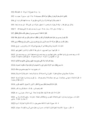19:2 ‫ناك‬‫ه‬ ‫فاهم‬ ‫ش‬ ‫ف‬ ‫يرة‬ ‫ث‬ ‫ك‬ ‫جموع‬ ‫ته‬ ‫ع‬ ‫ب‬ ‫وت‬
19:3 ‫وه‬ ‫يجرب‬ ‫ل‬ ‫يون‬ ‫س‬ ‫فري‬ ‫ال‬ ‫يه‬ ‫ال‬ ‫سببوجاء‬ ‫لكل‬ ‫امرأته‬ ‫ق‬‫د‬‫ل‬‫يط‬ ‫ان‬ ‫للرجل‬ ‫يحل‬ ‫هل‬ ‫له‬ ‫.قائلين‬
19:4 ‫ثى‬ ‫وان‬ ‫را‬ ‫ذك‬ ‫قهما‬ ‫ل‬ ‫خ‬ ‫بدء‬ ‫ال‬ ‫من‬ ‫لق‬ ‫خ‬ ‫ذي‬ ‫ال‬ ‫ان‬ ‫م‬ ‫رأت‬ ‫ق‬ ‫ا‬‫م‬‫أ‬ ‫هم‬ ‫ل‬ ‫ال‬ ‫وق‬ ‫اجاب‬ ‫ف‬
19:5 .‫واحدا‬ ‫سدا‬ ‫ج‬ ‫نان‬ ‫االث‬ ‫كون‬ ‫وي‬ ‫ه‬ ‫امرأت‬ ‫ب‬ ‫صق‬ ‫ت‬ ‫ل‬ ‫وي‬ ‫وامه‬ ‫اه‬ ‫اب‬ ‫رجل‬ ‫ال‬ ‫ترك‬ ‫ي‬ ‫هذا‬ ‫اجل‬ ‫من‬ .‫ال‬ ‫وق‬
19:6 ‫ال‬ ‫هللا‬ ‫عه‬ ‫جم‬ ‫ذي‬ ‫ال‬ ‫ف‬ .‫واحد‬ ‫سد‬ ‫ج‬ ‫ل‬ ‫ب‬ ‫ين‬ ‫ن‬ ‫اث‬ ‫عد‬ ‫ب‬ ‫سا‬ ‫ي‬ ‫ل‬ ‫اذا‬ .‫سان‬ ‫ان‬ ‫ه‬ ‫فرق‬ ‫ي‬
19:7 ‫ق‬‫د‬‫ل‬‫فتط‬ ‫طالق‬ ‫كتاب‬ ‫يعطى‬ ‫ان‬ ‫موسى‬ ‫اوصى‬ ‫فلماذا‬ ‫له‬ ‫.قالوا‬
19:8 ‫هكذا‬ ‫يكن‬ ‫لم‬ ‫البدء‬ ‫من‬ ‫ولكن‬ .‫نساءكم‬ ‫قوا‬‫د‬‫ل‬‫تط‬ ‫ان‬ ‫لكم‬ ‫أذن‬ ‫قلوبكم‬ ‫قساوة‬ ‫اجل‬ ‫من‬ ‫موسى‬ ‫ان‬ ‫لهم‬ ‫.قال‬
19:9 ‫يزني‬ ‫قة‬‫د‬‫ل‬‫بمط‬ ‫يتزوج‬ ‫والذي‬ .‫يزني‬ ‫باخرى‬ ‫وتزوج‬ ‫الزنى‬ ‫بسبب‬ ‫اال‬ ‫امرأته‬ ‫ق‬‫د‬‫ل‬‫ط‬ ‫من‬ ‫ان‬ ‫لكم‬ ‫.واقول‬
19:10 .‫تزوج‬ ‫ي‬ ‫ان‬ ‫ق‬ ‫واف‬ ‫ي‬ ‫ال‬ ‫ف‬ ‫مرأة‬ ‫ال‬ ‫مع‬ ‫رجل‬ ‫ال‬ ‫امر‬ ‫هكذا‬ ‫ان‬ ‫ك‬ ‫ان‬ ‫يذه‬ ‫الم‬ ‫ت‬ ‫ه‬ ‫ل‬ ‫ال‬ ‫ق‬
19:11 .‫هم‬ ‫ل‬ ‫أعطي‬ ‫ن‬ ‫ذي‬ ‫ال‬ ‫ل‬ ‫ب‬ ‫كالم‬ ‫ال‬ ‫هذا‬ ‫لون‬ ‫ب‬ ‫ق‬ ‫ي‬ ‫ع‬‫ي‬ ‫جم‬ ‫ال‬ ‫يس‬ ‫ل‬ ‫هم‬ ‫ل‬ ‫قال‬ ‫ف‬
19:12 ‫يان‬ ‫ص‬ ‫خ‬ ‫وجد‬ ‫وي‬ .‫ناس‬ ‫ال‬ ‫صاهم‬ ‫خ‬ ‫يان‬ ‫ص‬ ‫خ‬ ‫وجد‬ ‫وي‬ .‫هم‬ ‫امهات‬ ‫طون‬ ‫ب‬ ‫من‬ ‫هكذا‬ ‫دوا‬ ‫ول‬ ‫يان‬ ‫ص‬ ‫خ‬ ‫وجد‬ ‫ي‬ ‫ه‬ ‫الن‬
.‫سموات‬ ‫ال‬ ‫كوت‬ ‫ل‬ ‫م‬ ‫ل‬ ‫الج‬ ‫سهم‬ ‫ف‬ ‫ان‬ ‫صوا‬ ‫خ‬ ‫بل‬ ‫ق‬ ‫ي‬ ‫ل‬ ‫ف‬ ‫بل‬ ‫ق‬ ‫ي‬ ‫ان‬ ‫تطاع‬ ‫س‬ ‫ا‬ ‫من‬
19:13 ‫التالميذ‬ ‫فانتهرهم‬ .‫ي‬‫د‬‫ل‬‫ويص‬ ‫عليهم‬ ‫يديه‬ ‫يضع‬ ‫لكي‬ ‫اوالد‬ ‫اليه‬ ‫قدم‬ ‫.حينئذ‬
19:14 ‫السموات‬ ‫ملكوت‬ ‫هؤالء‬ ‫لمثل‬ ‫الن‬ ‫تمنعوهم‬ ‫وال‬ ‫د‬‫ي‬‫ال‬ ‫يأتون‬ ‫االوالد‬ ‫دعوا‬ ‫فقال‬ ‫يسوع‬ ‫.اما‬
19:15 ‫ناك‬‫ه‬ ‫من‬ ‫ضى‬ ‫وم‬ ‫يهم‬ ‫ل‬ ‫ع‬ ‫ه‬ ‫دي‬ ‫ي‬ ‫ع‬‫ض‬ ‫و‬ ‫ف‬
19:16 ‫ال‬ ‫ها‬ ‫اي‬ ‫ه‬ ‫ل‬ ‫ال‬ ‫وق‬ ‫قدم‬ ‫ت‬ ‫واحد‬ ‫ة.واذا‬ ‫دي‬ ‫االب‬ ‫ياة‬ ‫ح‬ ‫ال‬ ‫ي‬ ‫ل‬ ‫كون‬ ‫ت‬ ‫ل‬ ‫اعمل‬ ‫صالح‬ ‫اي‬ ‫ح‬ ‫صال‬ ‫ال‬ ‫لم‬ ‫مع‬
19:17 ‫ياة‬ ‫ح‬ ‫ال‬ ‫دخل‬ ‫ت‬ ‫ان‬ ‫اردت‬ ‫ان‬ ‫كن‬ ‫ول‬ .‫هللا‬ ‫وهو‬ ‫واحد‬ ‫اال‬ ‫حا‬ ‫صال‬ ‫احد‬ ‫يس‬ ‫ل‬ .‫حا‬ ‫صال‬ ‫ي‬ ‫دعون‬ ‫ت‬ ‫ماذا‬ ‫ل‬ ‫ه‬ ‫ل‬ ‫قال‬ ‫ف‬
.‫ا‬ ‫صاي‬ ‫و‬ ‫ال‬ ‫فظ‬ ‫اح‬ ‫ف‬
19:18 ‫بالزور‬ ‫تشهد‬ ‫ال‬ .‫تسرق‬ ‫ال‬ .‫تزن‬ ‫ال‬ .‫تقتل‬ ‫ال‬ ‫يسوع‬ ‫فقال‬ .‫الوصايا‬ ‫دة‬‫ي‬‫ا‬ ‫له‬ ‫.قال‬
19:19 ‫و‬ ‫اك‬ ‫اب‬ ‫رم‬ ‫سك.اك‬ ‫ف‬ ‫ن‬ ‫ك‬ ‫بك‬ ‫ري‬ ‫ق‬ ‫واحب‬ ‫امك‬
19:20 .‫عد‬ ‫ب‬ ‫ي‬ ‫عوزن‬ ‫ي‬ ‫ماذا‬ ‫ف‬ .‫تي‬ ‫حداث‬ ‫نذ‬ ‫م‬ ‫تها‬ ‫فظ‬ ‫ح‬ ‫لها‬ ‫ك‬ ‫هذه‬ ‫شاب‬ ‫ال‬ ‫ه‬ ‫ل‬ ‫ال‬ ‫ق‬
19:21 ‫ي‬ ‫ف‬ ‫نز‬ ‫ك‬ ‫ك‬ ‫ل‬ ‫كون‬ ‫ي‬ ‫ف‬ ‫قراء‬ ‫ف‬ ‫ال‬ ‫واعط‬ ‫ك‬ ‫امالك‬ ‫ع‬ ‫وب‬ ‫اذهب‬ ‫ف‬ ‫امال‬ ‫ك‬ ‫كون‬ ‫ت‬ ‫ان‬ ‫اردت‬ ‫ان‬ ‫سوع‬ ‫ي‬ ‫ه‬ ‫ل‬ ‫ال‬ ‫ق‬
.‫ني‬ ‫ع‬ ‫ب‬ ‫ات‬ ‫عال‬ ‫وت‬ ‫سماء‬ ‫ال‬
19:22 ‫يرة‬ ‫ث‬ ‫ك‬ ‫اموال‬ ‫ذا‬ ‫ان‬ ‫ك‬ ‫ه‬ ‫الن‬ .‫نا‬ ‫حزي‬ ‫ضى‬ ‫م‬ ‫لمة‬ ‫ك‬ ‫ال‬ ‫شاب‬ ‫ال‬ ‫ع‬‫سم‬ ‫لما‬ ‫ف‬
19:23 .‫سموات‬ ‫ال‬ ‫كوت‬ ‫ل‬ ‫م‬ ‫ى‬ ‫ال‬ ‫ني‬ ‫غ‬ ‫دخل‬ ‫ي‬ ‫ان‬ ‫سر‬ ‫ع‬ ‫ي‬ ‫ه‬ ‫ان‬ ‫كم‬ ‫ل‬ ‫ول‬ ‫اق‬ ‫حق‬ ‫ال‬ ‫يذه‬ ‫تالم‬ ‫ل‬ ‫سوع‬ ‫ي‬ ‫قال‬ ‫ف‬
 