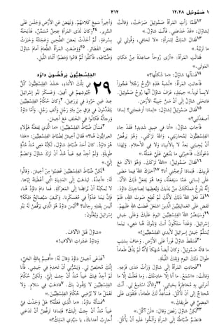 312 12:28 ‫وئيل‬ ُ‫م‬ َ‫1 ص‬
ْ‫ت‬َ‫ل‬‫قا‬َ‫و‬ ، ْ‫ت‬َ‫خ‬َ‫ر‬ َ‫ص‬ َ‫ل‬‫ي‬ِ‫ئ‬‫و‬ُ‫م‬ َ‫ص‬ ُ‫ة‬‫أ‬�‫ر‬َ‫م‬‫ال‬ ِ‫أت‬�َ‫ر‬ ‫ا‬ّ‫م‬َ‫ل‬َ‫ف‬12
».ُ‫ل‬ُ‫شاو‬ َ‫ْت‬‫ن‬‫أ‬�َ‫ف‬ .‫ي‬ِ‫ن‬َ‫ت‬‫َع‬‫د‬َ‫خ‬ ْ‫د‬َ‫ق‬« :َ‫ل‬ُ‫شاو‬ِ‫ل‬
‫ي‬ِ‫ل‬ ‫ي‬ِ‫ُول‬‫ق‬َ‫و‬ ،‫ي‬ِ‫َخاف‬‫ت‬ ‫«لا‬ :ِ‫ة‬‫أ‬�‫ر‬َ‫م‬‫ل‬ِ‫ل‬ ُ‫ك‬ِ‫ل‬َ‫م‬‫ال‬ َ‫ل‬‫َقا‬‫ف‬13
».ُ‫ه‬َ‫ن‬ْ‫ي‬َ‫َر‬‫ت‬ ‫ما‬
ِ‫كان‬َ‫م‬ ْ‫ن‬ِ‫م‬ ً‫ة‬َ‫د‬ِ‫صاع‬ ً‫ا‬‫وح‬ُ‫ر‬ ‫ى‬َ‫ر‬‫أ‬�« :ُ‫ة‬‫أ‬�‫ر‬َ‫م‬‫ال‬ ِ‫ت‬َ‫ل‬‫َقا‬‫ف‬
».‫َى‬‫ت‬‫و‬َ‫م‬‫ال‬
»‫ها؟‬ُ‫ل‬‫ك‬َ‫ش‬ ‫«ما‬ :ُ‫ل‬ُ‫شاو‬ ‫ها‬َ‫ل‬‫أ‬�َ‫َس‬‫ف‬14
ً‫ا‬‫وز‬ُ‫ج‬َ‫ع‬ ً‫ا‬‫ل‬ُ‫ج‬َ‫ر‬ ُ‫وح‬ُّ‫ر‬‫ال‬ ِ‫ه‬ِ‫ذ‬َ‫ه‬ ُ‫ه‬ِ‫ب‬‫ُش‬‫ت‬« :ُ‫ة‬‫أ‬�‫ر‬َ‫م‬‫ال‬ ِ‫ت‬َ‫ب‬‫جا‬‫أ‬�َ‫ف‬
.َ‫ل‬‫ي‬ِ‫ئ‬‫و‬ُ‫م‬ َ‫ص‬ ُ‫وح‬ُ‫ر‬ ‫َّها‬‫ن‬‫أ‬� ُ‫ل‬ُ‫شاو‬ َ‫ف‬َ‫ر‬َ‫ع‬ ،ٍ‫ذ‬ِ‫ئ‬َ‫ن‬‫ي‬ِ‫ح‬ ».ً‫ا‬‫َوب‬‫ث‬ ً‫ا‬‫س‬ِ‫ب‬‫لا‬
.َ‫ض‬ْ‫ر‬‫أ‬�‫ال‬ ُ‫ه‬ُ‫ن‬‫ي‬ِ‫ب‬َ‫ج‬ َّ‫س‬َ‫م‬ ْ‫ن‬‫أ‬� ‫ى‬َ‫ل‬‫إ‬� ُ‫ل‬ُ‫شاو‬ ‫ى‬َ‫ن‬َ‫فانح‬
‫ماذا‬ِ‫ل‬ ‫ي؟‬ِ‫ن‬َ‫ت‬‫ج‬َ‫ع‬‫أز‬� ‫ماذا‬ِ‫«ل‬ :َ‫ل‬ُ‫شاو‬ِ‫ل‬ ُ‫ل‬‫ي‬ِ‫ئ‬‫و‬ُ‫م‬ َ‫ص‬ َ‫ل‬‫َقا‬‫ف‬15
»‫ي؟‬ِ‫ن‬َ‫ت‬ْ‫د‬َ‫ع‬‫أص‬�
َ‫جاء‬ ْ‫د‬َ‫ق‬َ‫ف‬ !ٍ‫د‬‫ي‬ِ‫د‬َ‫ش‬ ٍ‫يق‬ِ‫ض‬ ‫في‬ ‫أنا‬�« :ُ‫ل‬ُ‫شاو‬ َ‫جاب‬‫أ‬�َ‫ف‬
ُ‫ُض‬‫ف‬‫ر‬َ‫ي‬ َ‫و‬ُ‫ه‬َ‫و‬ .‫ي‬ِ‫ن‬َ‫ك‬َ‫َر‬‫ت‬ ُ‫هلل‬‫ا‬َ‫و‬ ،‫ي‬ِ‫ت‬َ‫ب‬َ‫ر‬‫حا‬ُ‫م‬ِ‫ل‬ َ‫ن‬‫و‬ُّ‫ي‬ِ‫ط‬ْ‫س‬ِ‫ل‬ِ‫ف‬‫ال‬
‫ذا‬َ‫ه‬ِ‫ل‬َ‫و‬ .‫حلام‬‫أ‬�‫ال‬ ‫ي‬ِ‫ف‬ ‫لا‬َ‫و‬ َ‫ياء‬ِ‫ب‬‫ن‬‫أ‬�‫ال‬ِ‫ب‬ ‫لا‬ ُ‫د‬‫ع‬َ‫ب‬ ‫ي‬ِ‫ن‬َ‫يب‬ ِ‫ج‬ُ‫ي‬ ْ‫ن‬‫أ‬�
».ُ‫ه‬ُ‫ل‬َ‫م‬َ‫ع‬ َّ‫ي‬َ‫ل‬َ‫ع‬ ُ‫ي‬ِ‫غ‬َ‫ب‬ْ‫ن‬َ‫ي‬ ‫ما‬ ‫ي‬ِ‫ن‬ْ‫ر‬ِ‫ب‬‫خ‬‫أ‬�َ‫ف‬ ، َ‫ك‬ُ‫ت‬‫و‬َ‫ع‬َ‫د‬
َ‫ع‬َ‫م‬ َ‫ن‬‫آ‬�‫ال‬ َ‫و‬ُ‫ه‬َ‫و‬ . َ‫َك‬‫ك‬َ‫َر‬‫ت‬ ُ‫هلل‬‫ا‬« :ُ‫ل‬‫ي‬ِ‫ئ‬‫و‬ُ‫م‬ َ‫ص‬ َ‫ل‬‫َقا‬‫ف‬16
‫ى‬ َ‫ض‬َ‫م‬ ‫يما‬ِ‫ف‬ ُ‫هلل‬‫ا‬ َ‫ك‬َ‫ر‬َ‫أخب‬�17 ‫أنا؟‬� ‫ي‬ِ‫ن‬ُ‫ج‬ِ‫ُزع‬‫ت‬ ‫ماذا‬ِ‫ل‬َ‫ف‬ . َ‫ك‬ِ‫ب‬‫ِي‬‫ر‬َ‫ق‬
.َ‫ن‬‫آ‬�‫ال‬ َ‫ك‬ِ‫َل‬‫ذ‬ ُ‫ل‬َ‫ع‬‫ف‬َ‫ي‬ َ‫و‬ُ‫ه‬ ‫ها‬َ‫و‬ ،ُ‫ه‬ُ‫ل‬َ‫ع‬‫ف‬َ‫ي‬َ‫س‬ ‫ا‬ّ‫م‬َ‫ع‬ ‫ي‬ِ‫ن‬‫سا‬ِ‫ل‬ ‫ى‬َ‫ل‬َ‫ع‬
.َ‫د‬ُ‫داو‬ َ‫ك‬ِ‫ب‬ِ‫صاح‬ِ‫ل‬ ‫يها‬ِ‫عط‬ُ‫ي‬َ‫و‬ َ‫َيك‬‫د‬َ‫ي‬ ْ‫ن‬ِ‫م‬ َ‫ك‬َ‫ت‬َ‫ك‬َ‫ل‬‫م‬َ‫م‬ ُ‫ع‬ِ‫ز‬ْ‫ن‬َ‫ي‬ ُ‫ه‬َّ‫ن‬‫إ‬�
ْ‫م‬َ‫ل‬َ‫ف‬ ،ِ‫هلل‬‫ا‬ َ‫وت‬ َ‫ص‬ ِ‫ع‬ِ‫ُط‬‫ت‬ ْ‫م‬َ‫ل‬ َ‫َّك‬‫ن‬‫أ‬�ِ‫ل‬ َ‫ك‬ِ‫َل‬‫ذ‬ ُ‫هلل‬‫ا‬ َ‫ل‬َ‫ع‬َ‫ف‬ ْ‫د‬َ‫ق‬18
.ْ‫م‬ِ‫ه‬‫ي‬َ‫ل‬َ‫ع‬ ِ‫هلل‬‫ا‬ ُ‫ب‬ َ‫َض‬‫غ‬ َ‫ل‬َ‫ع‬َ‫ت‬‫اش‬ َ‫ين‬ِ‫ذ‬َّ‫ل‬‫ا‬ َ‫ين‬ِّ‫ي‬ِ‫ق‬‫ي‬ِ‫مال‬َ‫ع‬‫ال‬ ‫ى‬َ‫ل‬َ‫ع‬ ِ‫ض‬‫َق‬‫ت‬
ِ‫ش‬‫ي‬َ‫ج‬ ‫ى‬َ‫ل‬َ‫ع‬َ‫و‬ َ‫يك‬َ‫ل‬َ‫ع‬ َ‫م‬‫و‬َ‫الي‬ َ‫ين‬ِّ‫ي‬ِ‫ط‬ْ‫س‬ِ‫ل‬ِ‫ف‬‫ال‬ ُ‫هلل‬‫ا‬ ُ‫ر‬ ُ‫نص‬َ‫ي‬َ‫س‬َ‫و‬19
‫ما‬َ‫ن‬‫ي‬َ‫ب‬ ،‫ي‬ِ‫ع‬َ‫م‬ ‫نا‬ُ‫ه‬ َ‫ك‬‫و‬ُ‫ن‬َ‫ب‬َ‫و‬ َ‫أنت‬� ُ‫ن‬‫و‬ُ‫ك‬َ‫ت‬َ‫س‬ ً‫ا‬‫َد‬‫غ‬َ‫و‬ .َ‫ل‬‫ي‬ِ‫ئ‬‫را‬ْ‫إس‬�
»!َ‫ين‬ِّ‫ي‬ِ‫ط‬ْ‫س‬ِ‫ل‬ِ‫ف‬‫ال‬ ‫ي‬ِ‫د‬‫ي‬‫أ‬�‫ل‬ َ‫ل‬‫ي‬ِ‫ئ‬‫إسرا‬� ُ‫يش‬َ‫ج‬ ُ‫م‬َّ‫ل‬َ‫س‬ُ‫ي‬
ِ‫ب‬َ‫ب‬َ‫س‬ِ‫ب‬ َ‫خاف‬َ‫و‬ .ِ‫ض‬ْ‫ر‬‫أ‬�‫ال‬ ‫ى‬َ‫ل‬َ‫ع‬ ً‫ا‬‫َور‬‫ف‬ ُ‫ل‬ُ‫شاو‬ َ‫َط‬‫ق‬َ‫َس‬‫ف‬20
ً‫ا‬‫عام‬َ‫ط‬ ْ‫ق‬ُ‫ذ‬َ‫ي‬ ْ‫م‬َ‫ل‬ ُ‫ه‬َّ‫ن‬‫أ‬�ِ‫ل‬ ً‫ا‬‫ك‬َ‫نه‬ُ‫م‬ ً‫ا‬‫أيض‬� َ‫ن‬‫كا‬َ‫و‬ .ُ‫ل‬‫ي‬ِ‫ئ‬‫و‬ُ‫م‬ َ‫ص‬ ُ‫ه‬َ‫ل‬‫قا‬ ‫ما‬
.ِ‫ة‬َ‫ل‬‫ي‬َّ‫ل‬‫ال‬ َ‫لك‬ِ‫ت‬َ‫و‬ ِ‫م‬‫و‬َ‫الي‬ َ‫ك‬ِ‫َل‬‫ذ‬ َ‫ل‬‫وا‬َ‫ط‬
.ِ‫ه‬ِ‫ع‬َ‫ز‬َ‫ف‬ ‫َى‬‫د‬َ‫م‬ ْ‫أت‬�َ‫ر‬َ‫و‬ َ‫ل‬ُ‫شاو‬ ‫ى‬َ‫ل‬‫إ‬� ُ‫ة‬‫أ‬�‫ر‬َ‫م‬‫ال‬ ِ‫ت‬َ‫َجاء‬‫ف‬21
‫ما‬ ‫ا‬ّ‫ل‬‫إ‬� ُ‫ت‬ْ‫ل‬َ‫ع‬َ‫ف‬ ‫ما‬َ‫و‬ . َ‫ك‬ُ‫ت‬َ‫م‬ِ‫د‬‫خا‬ ‫ا‬ّ‫ل‬‫إ‬� ‫أنا‬� ‫ما‬ .ْ‫ع‬َ‫م‬ْ‫«اس‬ : ْ‫ت‬َ‫ل‬‫قا‬َ‫و‬
َ‫ْت‬‫ن‬‫أ‬� .‫ي‬ِ‫ل‬ ْ‫ع‬ِ‫م‬َ‫ت‬ْ‫اس‬ َ‫ن‬‫آ‬�‫ال‬َ‫و‬22 .‫ي‬ِ‫ت‬‫يا‬َ‫ح‬ِ‫ب‬ ً‫ة‬َ‫ر‬ِ‫خاط‬ُ‫م‬ ِ‫ه‬ِ‫ب‬ ‫ي‬ِ‫ن‬َ‫ت‬‫ر‬َ‫م‬‫أ‬�
‫ى‬َ‫ل‬َ‫ع‬ ‫ى‬َ‫و‬ْ‫ق‬َ‫ت‬َ‫ف‬ ،ً‫ا‬‫عام‬َ‫ط‬ َ‫ك‬َ‫ل‬ ُّ‫د‬ِ‫ع‬‫ُأ‬�َ‫َس‬‫ف‬ .َ‫ل‬ُ‫ك‬ْ‫أ‬�َ‫ت‬ ْ‫ن‬‫أ‬� ‫إلى‬� ٌ‫حتاج‬ُ‫م‬
». َ‫ك‬ِ‫ق‬‫ِي‬‫ر‬َ‫ط‬ ‫ي‬ِ‫ف‬ ِّ‫ي‬ِ‫ض‬ِ‫م‬‫ال‬
».َ‫ل‬ُ‫ك‬‫آ‬� ْ‫ن‬َ‫ل‬« :َ‫ل‬‫قا‬َ‫و‬ َ‫َض‬‫ف‬َ‫ر‬ َ‫ل‬ُ‫شاو‬ َّ‫ن‬ِ‫ك‬َ‫ل‬23
.َ‫ل‬ُ‫ك‬ْ‫أ‬�َ‫ي‬ ْ‫ن‬‫أ‬� ِ‫ه‬‫ي‬َ‫ل‬َ‫ع‬ ‫وا‬ُّ‫ح‬َ‫ل‬‫أ‬�َ‫و‬ ِ‫ة‬‫أ‬�‫ر‬َ‫م‬‫ال‬ ‫ى‬َ‫ل‬‫إ‬� ُ‫ه‬ُ‫ط‬‫ا‬ّ‫ب‬ ُ‫ض‬ َّ‫م‬ َ‫فانض‬
‫ى‬َ‫ل‬َ‫ع‬ َ‫س‬َ‫ل‬َ‫ج‬َ‫و‬ ِ‫ض‬ْ‫ر‬‫أ‬�‫ال‬ ِ‫ن‬َ‫ع‬ َ‫ض‬َ‫َه‬‫ن‬َ‫و‬ .ْ‫م‬ُ‫ه‬َ‫م‬‫َلا‬‫ك‬ َ‫ع‬ِ‫م‬َ‫س‬ ً‫ا‬‫ير‬ِ‫أخ‬�َ‫و‬
ُ‫ه‬ْ‫ت‬َ‫ح‬َ‫ب‬َ‫ذ‬َ‫ف‬ ،ٌ‫ن‬َّ‫م‬َ‫س‬ُ‫م‬ ٌ‫ل‬‫ج‬ِ‫ع‬ ِ‫ة‬‫أ‬�‫ر‬َ‫م‬‫ال‬ ‫َى‬‫د‬َ‫ل‬ َ‫ن‬‫كا‬َ‫و‬24 .‫ِير‬‫ر‬َّ‫الس‬
ْ‫ت‬َ‫ز‬َ‫ب‬َ‫خ‬َ‫و‬ ُ‫ه‬ْ‫ت‬َ‫ن‬َ‫ج‬َ‫ع‬َ‫و‬ ِ‫ين‬ ِ‫ح‬َّ‫ط‬‫ال‬ َ‫عض‬َ‫ب‬ ْ‫ت‬َ‫ذ‬َ‫خ‬‫أ‬� َّ‫م‬ُ‫ث‬ .ٍ‫ة‬َ‫ع‬‫ر‬ُ‫س‬ِ‫ب‬
َ‫ل‬ُ‫شاو‬ َ‫م‬‫أما‬� َ‫م‬‫عا‬َّ‫ط‬‫ال‬ ُ‫ة‬‫أ‬�‫ر‬َ‫م‬‫ال‬ ِ‫ت‬َ‫ع‬ َ‫ض‬َ‫و‬َ‫و‬25 .ِ‫ر‬ِ‫ئ‬‫َطا‬‫ف‬‫ال‬ َ‫عض‬َ‫ب‬
.ِ‫يل‬َّ‫ل‬‫ال‬ َ‫ناء‬ْ‫ث‬‫أ‬� ‫ا‬ْ‫و‬ َ‫ض‬َ‫م‬َ‫و‬ ‫وا‬ُ‫م‬‫قا‬ َّ‫م‬ُ‫ث‬ ‫وا‬ُ‫ل‬َ‫ك‬‫أ‬�َ‫ف‬ ،ِ‫ه‬ِ‫اط‬ّ‫ب‬ ُ‫ض‬َ‫و‬
‫د‬ُ‫داو‬ َ‫ون‬ ُ‫ض‬ُ‫ف‬‫ر‬َ‫ي‬ َ‫ون‬ُّ‫ي‬ ِ‫ط‬ ْ‫س‬ِ‫ل‬ ِ‫الف‬
 29َّ‫ل‬ُ‫ك‬ َ‫ن‬‫و‬ُّ‫ي‬ِ‫ط‬ْ‫س‬ِ‫ل‬ِ‫ف‬‫ال‬ َ‫د‬َ‫ش‬َ‫ح‬ ،ِ‫ء‬‫ثنا‬‫أ‬�‫ال‬ َ‫ك‬ْ‫ل‬ِ‫ت‬ ‫ي‬ِ‫ف‬
َ‫ل‬‫ي‬ِ‫ئ‬‫را‬ْ‫إس‬� ‫و‬ُ‫ن‬َ‫ب‬ َ‫ر‬َ‫ك‬‫س‬َ‫ع‬َ‫و‬ .َ‫ق‬‫ي‬ِ‫أف‬� ‫ي‬ِ‫ف‬ ْ‫م‬‫ه‬ِ‫وش‬ُ‫ي‬ُ‫ج‬
َ‫ين‬ِّ‫ي‬ِ‫ط‬ْ‫س‬ِ‫ل‬ِ‫ف‬‫ال‬ ُ‫م‬‫ا‬ّ‫ك‬ُ‫ح‬ َ‫ن‬‫كا‬َ‫و‬2 .َ‫ل‬‫ي‬ِ‫ع‬َ‫ر‬‫ز‬َ‫ي‬ ‫ي‬ِ‫ف‬ َ‫د‬‫و‬ُ‫ر‬َ‫ح‬ ِ‫ين‬َ‫ع‬ َ‫د‬‫ن‬ِ‫ع‬
ُ‫د‬ُ‫داو‬ ‫ا‬ّ‫م‬‫أ‬�َ‫و‬ .ٍ‫ل‬ُ‫ج‬َ‫ر‬ ِ‫ألف‬�َ‫و‬ ٍ‫ل‬ُ‫ج‬َ‫ر‬ ِ‫ة‬َ‫ئ‬ِ‫م‬ ْ‫ن‬ِ‫م‬ ٍ‫ق‬َ‫ر‬ِ‫ف‬ ‫في‬ َ‫ن‬‫و‬ُ‫م‬َّ‫د‬َ‫ق‬َ‫ت‬َ‫ي‬
.َ‫يش‬ِ‫أخ‬� َ‫ع‬َ‫م‬ ِ‫لف‬َ‫الخ‬ ‫ي‬ِ‫ف‬ ‫ُوا‬‫ن‬‫َكا‬‫ف‬ ُ‫ه‬ُ‫ل‬‫ِجا‬‫ر‬َ‫و‬
ِ‫ء‬‫لا‬ُ‫ؤ‬َ‫ه‬ ُ‫ه‬ُ‫ل‬َ‫ع‬‫ف‬َ‫ي‬ ‫ي‬ِ‫ذ‬َّ‫ل‬‫ا‬ ‫«ما‬ :َ‫ين‬ِّ‫ي‬ِ‫ط‬ْ‫س‬ِ‫ل‬ِ‫ف‬‫ال‬ ُ‫اط‬ّ‫ب‬ ُ‫ض‬ َ‫ل‬‫أ‬�َ‫َس‬‫ف‬3
‫ذا‬َ‫ه‬« :َ‫ين‬ِّ‫ي‬ِ‫ط‬ْ‫س‬ِ‫ل‬ِ‫ف‬‫ال‬ ِ‫اط‬ّ‫ب‬ ُ‫ض‬ِ‫ل‬ ُ‫يش‬ِ‫أخ‬� َ‫ل‬‫َقا‬‫ف‬ »‫نا؟‬ُ‫ه‬ َ‫ن‬‫و‬ُّ‫ي‬ِ‫ن‬‫العبرا‬
ٍ‫ة‬َّ‫د‬ُ‫م‬ ُ‫ذ‬‫ن‬ُ‫م‬ ‫ي‬ِ‫ع‬َ‫م‬ ُ‫ه‬َّ‫ن‬ِ‫ك‬َ‫ل‬ ،َ‫ل‬ُ‫شاو‬ ِ‫اط‬ّ‫ب‬ ُ‫ض‬ َ‫د‬َ‫أح‬� َ‫ن‬‫كا‬ .ُ‫د‬ُ‫داو‬ َ‫و‬ُ‫ه‬
َّ‫م‬ َ‫انض‬َ‫و‬ َ‫ل‬ُ‫شاو‬ َ‫ك‬َ‫َر‬‫ت‬ ْ‫ن‬‫أ‬� ُ‫ذ‬‫ن‬ُ‫م‬ ً‫ا‬‫يب‬َ‫ع‬ ِ‫ه‬‫ي‬ِ‫ف‬ ْ‫د‬ِ‫أج‬� ْ‫م‬َ‫ل‬َ‫و‬ .ٍ‫ة‬َ‫ل‬‫ِي‬‫و‬َ‫ط‬
».َّ‫ي‬َ‫ل‬‫إ‬�
‫وا‬ُ‫ل‬‫قا‬َ‫و‬ .َ‫يش‬ِ‫أخ‬� ْ‫ن‬ِ‫م‬ ‫وا‬ُ‫ب‬ِ‫َض‬‫غ‬ َ‫ين‬ِّ‫ي‬ِ‫ط‬ْ‫س‬ِ‫ل‬ِ‫ف‬‫ال‬ َ‫اط‬ّ‫ب‬ ُ‫ض‬ َّ‫ن‬ِ‫ك‬َ‫ل‬4
.‫اها‬ّ‫ي‬‫إ‬� ُ‫ه‬َ‫ت‬‫ي‬َ‫ط‬ْ‫ع‬‫أ‬� ‫ي‬ِ‫ت‬َّ‫ل‬‫ا‬ ِ‫ة‬َ‫ن‬‫ي‬ِ‫د‬َ‫م‬‫ال‬ ‫ى‬َ‫ل‬‫إ‬� ْ‫ب‬َ‫ه‬‫ذ‬َ‫لي‬ .ُ‫ه‬ْ‫د‬ِ‫أع‬�« :ُ‫ه‬َ‫ل‬
،‫نا‬ُ‫ه‬ ُ‫د‬ُ‫داو‬ َ‫م‬‫دا‬ ‫َما‬‫ف‬ .ِ‫ة‬َ‫ك‬َ‫عر‬َ‫م‬‫ال‬ ‫ى‬َ‫ل‬‫إ‬� ‫َنا‬‫ق‬ِ‫راف‬ُ‫ي‬ ْ‫ن‬‫أ‬� ُ‫ه‬ُ‫ن‬ِ‫مك‬ُ‫ي‬ ‫لا‬
‫؟‬ُ‫ه‬َ‫ك‬ِ‫ل‬َ‫م‬ ُ‫ح‬ِ‫صال‬ُ‫ي‬َ‫س‬ َ‫َيف‬‫ك‬َ‫و‬ .‫ِنا‬‫ر‬َ‫ك‬‫س‬َ‫ع‬ُ‫م‬ ‫ي‬ِ‫ف‬ ً‫ا‬ّ‫و‬ُ‫د‬َ‫ع‬ ‫نا‬َ‫ن‬‫ي‬َ‫ب‬ َّ‫ن‬‫إ‬�َ‫ف‬
‫و‬ُ‫ن‬َ‫ب‬ ُ‫ه‬َ‫ل‬ ُ‫ُص‬‫ق‬ْ‫ر‬َ‫ي‬ ‫ي‬ِ‫ذ‬َّ‫ل‬‫ا‬ َ‫و‬ُ‫ه‬ ُ‫د‬ُ‫داو‬ َ‫س‬ْ‫ي‬َ‫ل‬‫أ‬�5 ‫نا؟‬َ‫ل‬‫ِجا‬‫ر‬ ِ‫ه‬ِ‫ل‬‫َت‬‫ق‬ِ‫ب‬ َ‫يس‬َ‫ل‬‫أ‬�
:َ‫ن‬‫و‬ُّ‫ن‬َ‫غ‬ُ‫ي‬َ‫و‬ َ‫ل‬‫ي‬ِ‫ئ‬‫را‬ْ‫إس‬�
. َ‫لاف‬‫آ‬�‫ال‬ َ‫ل‬َ‫ت‬َ‫ق‬ ُ‫ل‬ُ‫	شاو‬«		
»! ِ‫لاف‬‫آ‬�‫ال‬ ِ‫رات‬َ‫ش‬َ‫ع‬ ُ‫د‬ُ‫داو‬َ‫			و‬
،ِّ‫ي‬َ‫الح‬ ِ‫هلل‬‫ِا‬‫ب‬ ُ‫م‬ِ‫ُأقس‬�« :ُ‫ه‬َ‫ل‬ َ‫ل‬‫قا‬َ‫و‬ َ‫د‬ُ‫داو‬ ُ‫يش‬ِ‫أخ‬� ‫ى‬َ‫ع‬َ‫د‬َ‫ف‬6
‫نا‬‫أ‬�َ‫ف‬ .‫ي‬ِ‫يش‬َ‫ج‬ ‫ي‬ِ‫ف‬ َ‫م‬ِ‫د‬‫َخ‬‫ت‬ ْ‫ن‬‫أ‬� ‫ي‬ِ‫ن‬ُّ‫ر‬ُ‫س‬َ‫ي‬َ‫و‬ .‫ي‬ِ‫ل‬ ٌ‫ص‬ِ‫ل‬‫خ‬ُ‫م‬ َ‫َّك‬‫ن‬‫إ‬�
َ‫م‬‫ا‬ّ‫ك‬ُ‫ح‬ َّ‫ن‬ِ‫ك‬َ‫ل‬َ‫و‬ .َّ‫ي‬َ‫ل‬‫إ‬� َ‫ئت‬ِ‫ج‬ ْ‫ن‬‫أ‬� ُ‫ذ‬‫ن‬ُ‫م‬ ً‫ا‬‫يب‬َ‫ع‬ َ‫يك‬ِ‫ف‬ ْ‫د‬ِ‫أج‬� ْ‫م‬َ‫ل‬
‫لا‬َ‫و‬ .ٍ‫م‬‫لا‬َ‫س‬ ‫ي‬ِ‫ف‬ ْ‫ب‬َ‫ه‬‫فاذ‬7 . َ‫ك‬ِ‫ب‬ َ‫ن‬‫ُو‬‫ق‬ِ‫ث‬َ‫ي‬ ‫لا‬ َ‫ين‬ِّ‫ي‬ِ‫ط‬ْ‫س‬ِ‫ل‬ِ‫ف‬‫ال‬
».َ‫ين‬ِّ‫ي‬ِ‫ط‬ْ‫س‬ِ‫ل‬ِ‫ف‬‫ال‬ َ‫م‬‫ا‬ّ‫ك‬ُ‫ح‬ ‫ي‬ِ‫ض‬ْ‫ر‬ُ‫ي‬ ‫لا‬ ‫ما‬ ْ‫ل‬َ‫م‬ْ‫ع‬َ‫ت‬
َّ‫ي‬ِ‫ف‬ َ‫ْت‬‫د‬َ‫ج‬َ‫و‬ ْ‫ل‬َ‫ه‬ ‫؟‬ُ‫ه‬ُ‫ت‬ْ‫ل‬َ‫ع‬َ‫ف‬ ‫ي‬ِ‫ذ‬َّ‫ل‬‫ا‬ ‫«ما‬ :ُ‫د‬ُ‫داو‬ ُ‫ه‬َ‫ل‬‫أ‬�َ‫َس‬‫ف‬8
‫ي‬ِ‫ن‬َ‫ع‬َ‫د‬َ‫ت‬ ْ‫ن‬‫أ‬� ُ‫ُض‬‫ف‬‫َر‬‫ت‬ ‫ماذا‬ِ‫ل‬َ‫ف‬ ‫؟‬ َ‫يك‬َ‫ل‬‫إ‬� ُ‫ئت‬ِ‫ج‬ ْ‫ن‬‫أ‬� ُ‫ذ‬‫ن‬ُ‫م‬ ً‫ا‬‫يب‬َ‫ع‬
»‫؟‬ ُ‫ك‬ِ‫ل‬َ‫م‬‫ال‬ ‫ي‬ِ‫د‬َّ‫ي‬َ‫س‬ ‫يا‬ ،َ‫ك‬َ‫أعداء‬� ُ‫ِب‬‫ر‬‫ُأحا‬�
 