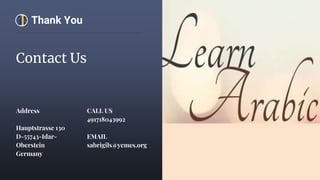 Arabic Language Learning Course | PPTX