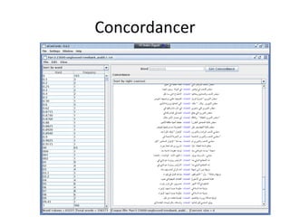 Concodancer Arabic language presentation 01 | PDF