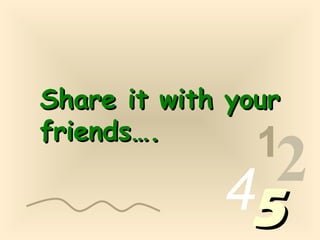 1
2455
Share it with yourShare it with your
friends….friends….
 