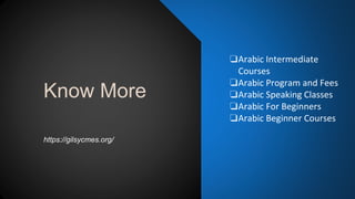 Arabic speaking classes | PPTX