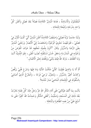 Arabic Tutor – Volume Three




                                    .




                                        "

             ".




                        .




                               .



Page 256
    Madrassah Inaamiyyah Camperdown - http://www.al-inaam.com/
 
