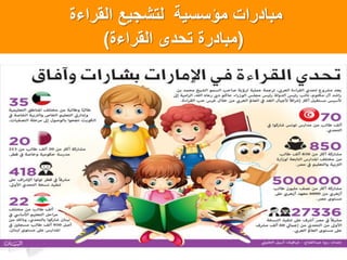 ‫مؤسسٌة‬ ‫مبادرات‬‫القراءة‬ ‫لتشجٌع‬
(‫القراءة‬ ‫تحدى‬ ‫مبادرة‬)
 