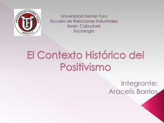 Universidad Fermín Toro
Escuela de Relaciones Industriales
        Sede: Cabudare
           Sociología
 