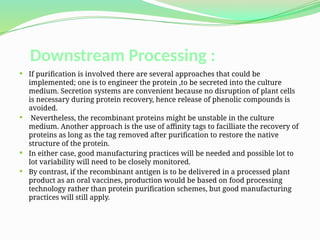 Recombinant protein production in plants | PPTX