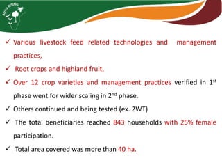 Brief overview of the Africa RISING project in the Ethiopian Highlands: Pre-scaling and scaling initiatives in 2017/2018