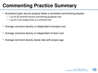 The Comment Density of Open Source Software Code | PDF