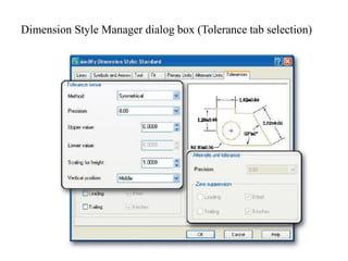 Dimension Style Manager dialog box (Tolerance tab selection)
 