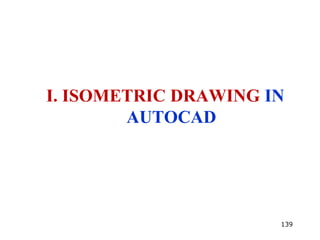 I. ISOMETRIC DRAWING IN
AUTOCAD
139
 