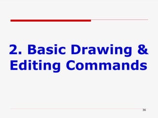36
2. Basic Drawing &
Editing Commands
 