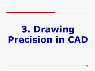 72
3. Drawing
Precision in CAD
 