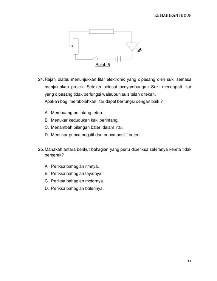 Soalan Ujian KH Tahun 5