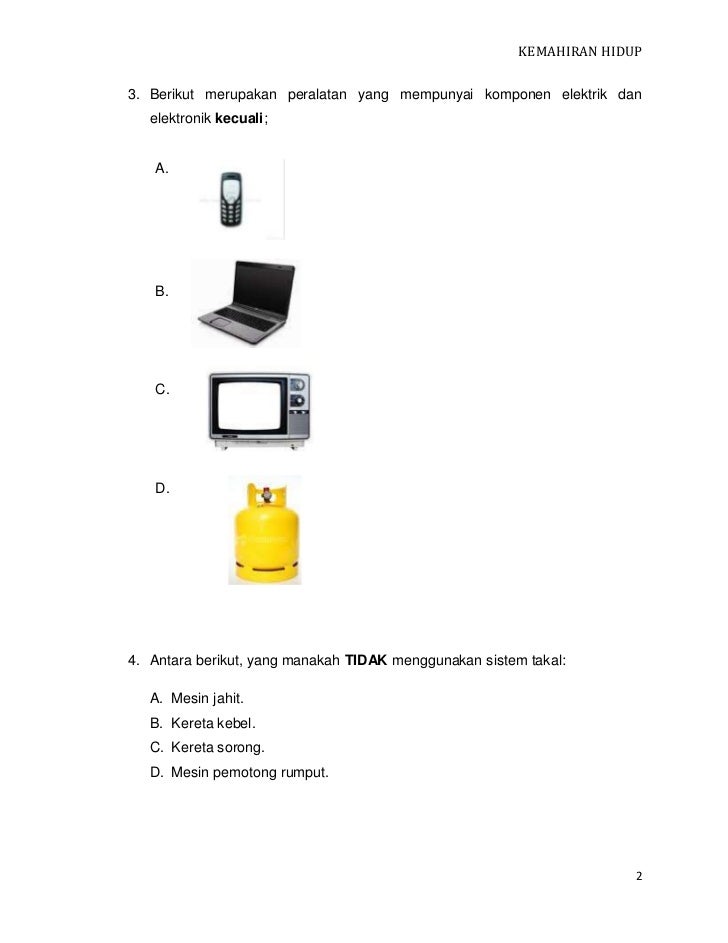 Soalan Ujian KH Tahun 5