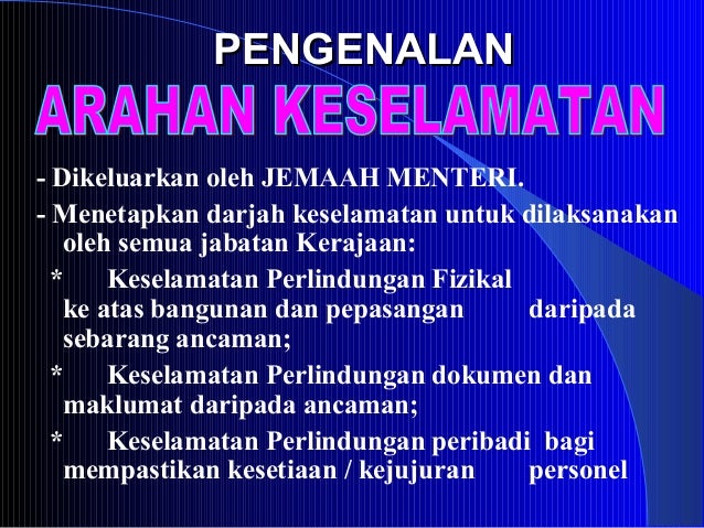 Arahan keselamatan