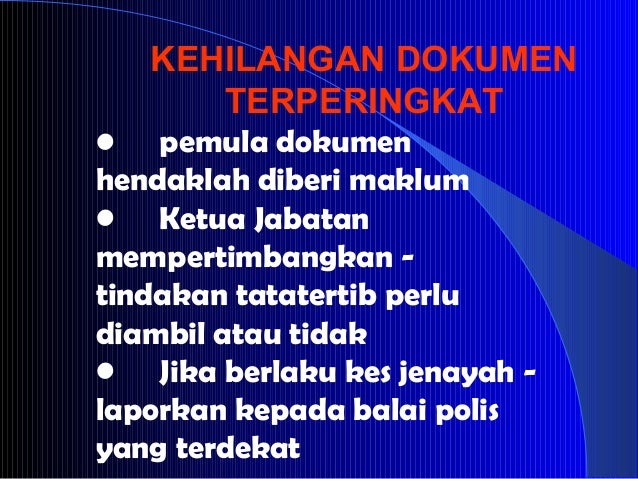Surat Arahan Ketua Pengarah Kerja Raya