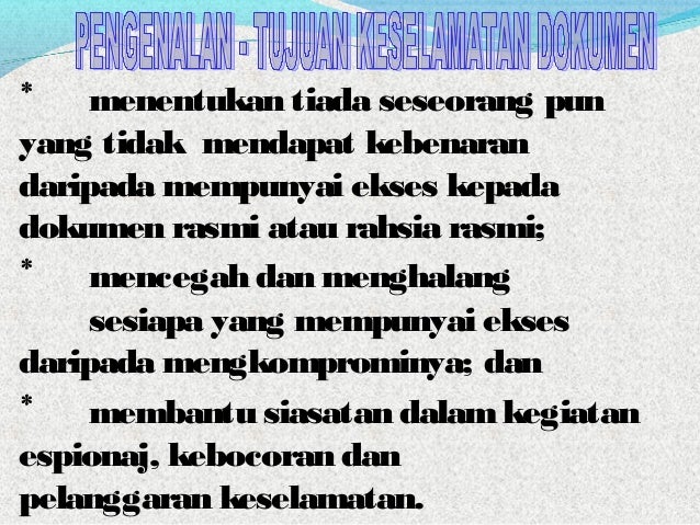 Arahan keselamatan