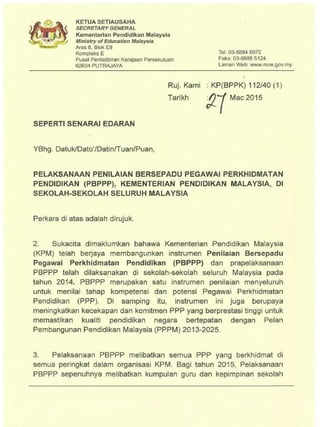 Arahan pelaksanaan pbppp