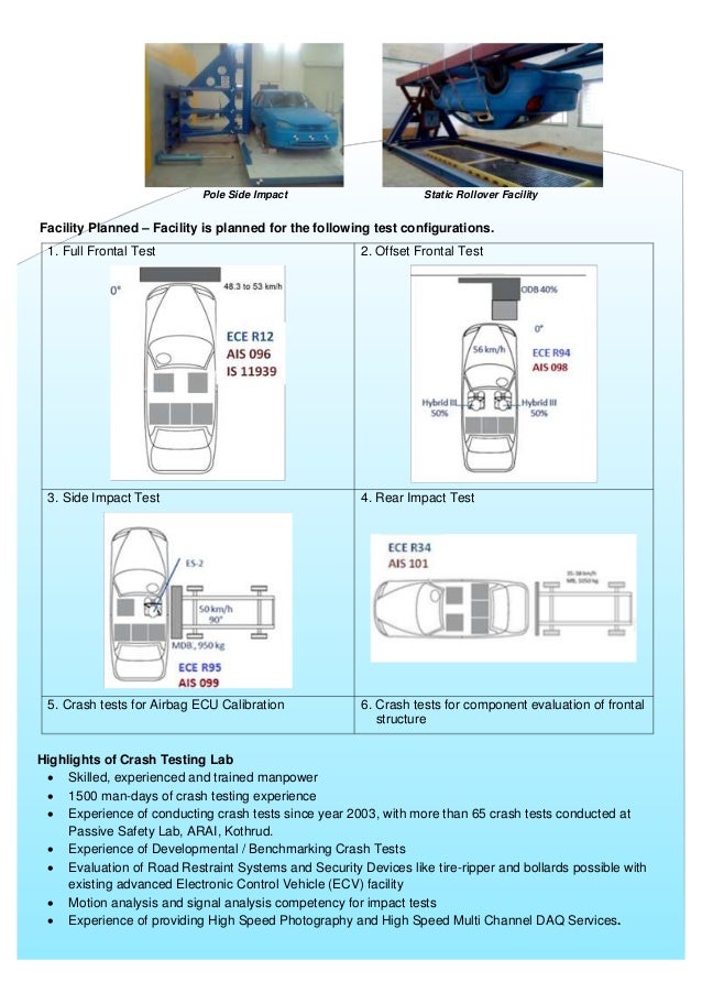 Arai crash test facility at chakan