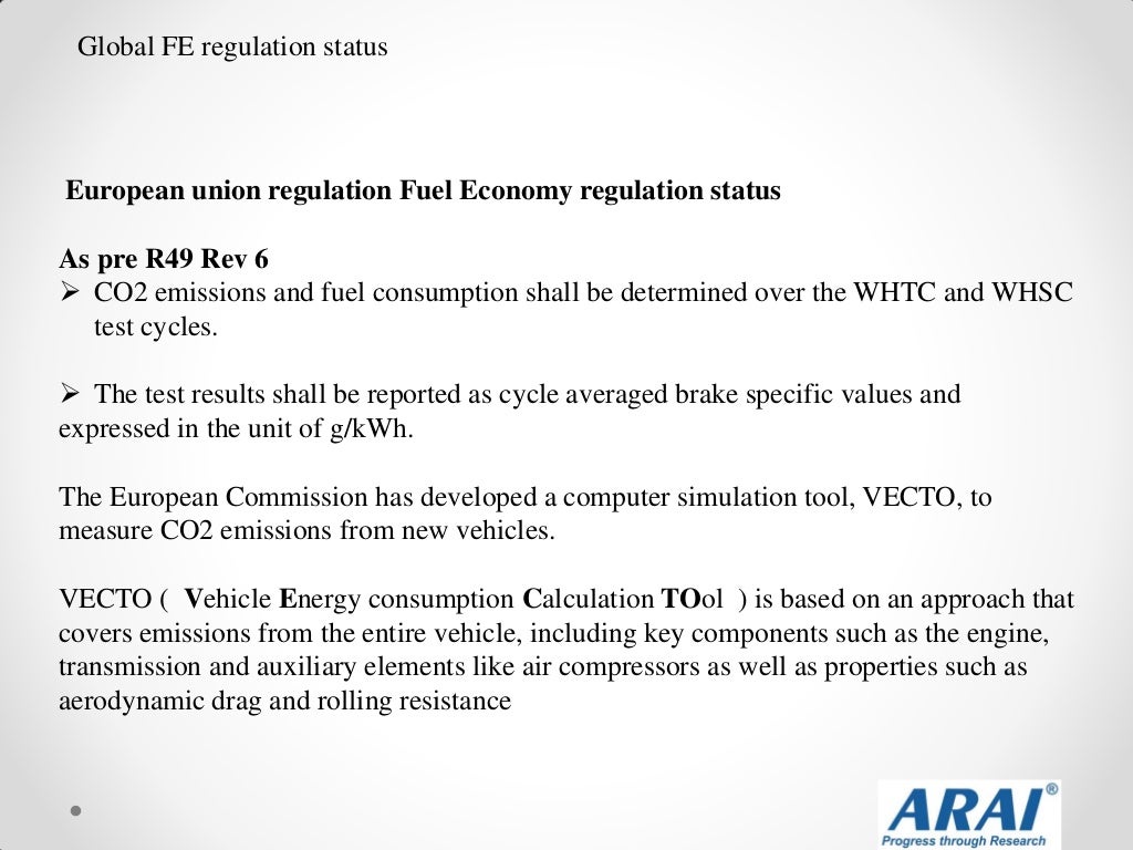 Arai emission testing