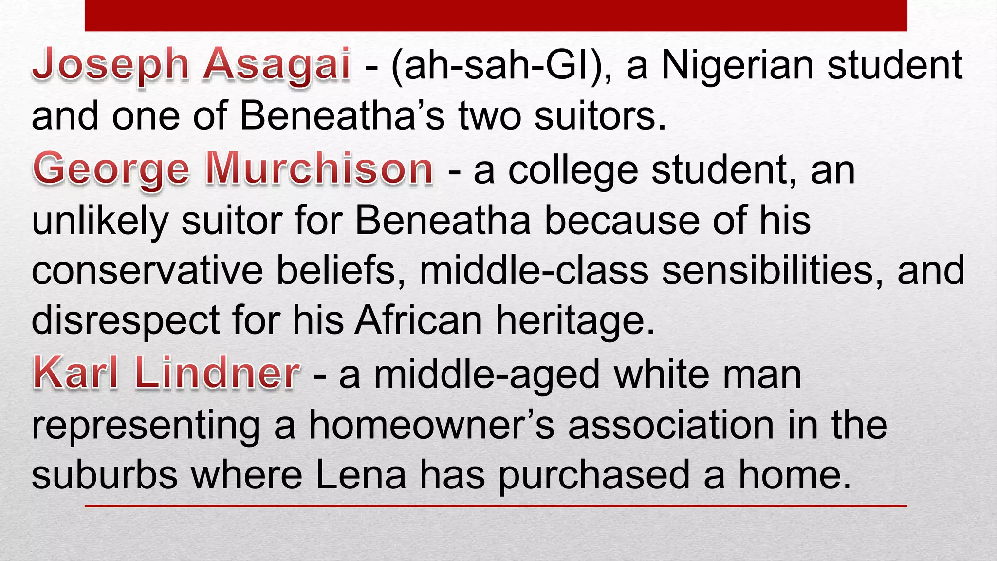 A Raisin in the Sun Summary | PPTX | Personal Finance