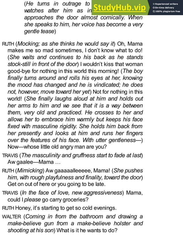 A Raisin In The Sun - Lorraine Hansberry | PDF