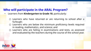 ARAL-Program-Primer For Guidance in Conducting | PPTX