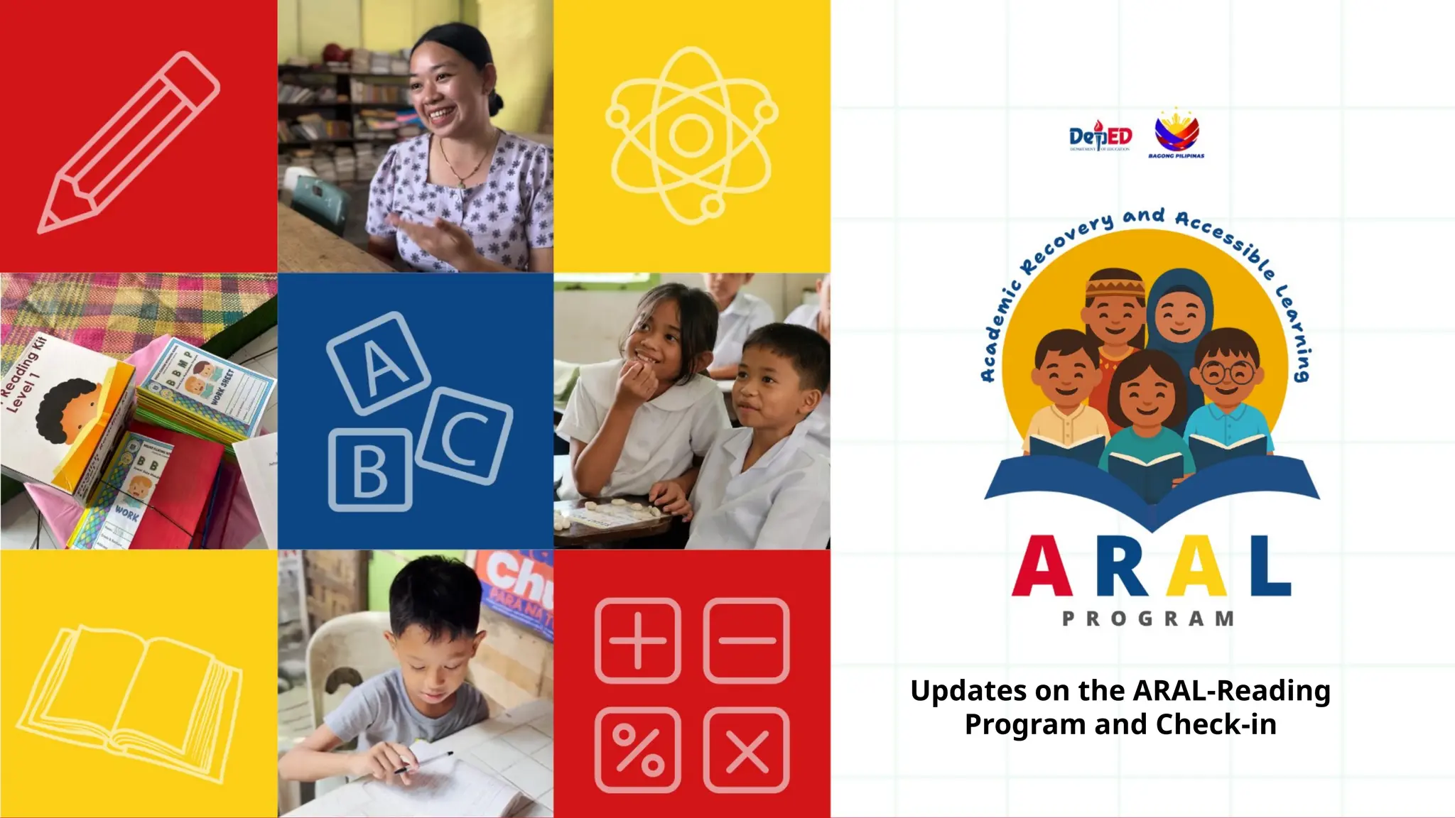1
Updates on the ARAL-Reading
Program and Check-in
 