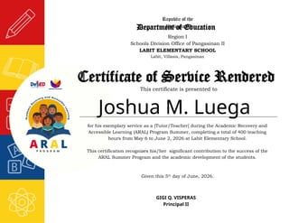 Certificates for Academic Recovery and Accessible Learning (ARAL ...