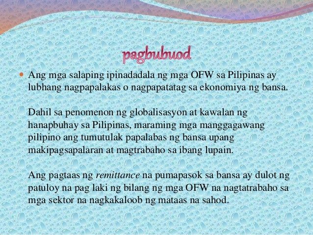 Pangunahing Tulong Na Naidulot Sa Ekonomiya Ng Pilipinas Aralin 33 AP 10