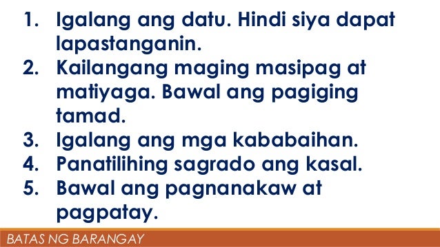 Tawag Sa Mga Pinuno Noong Unang Panahon