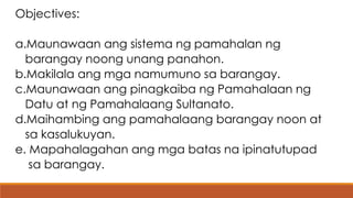 Mga Batas Sa Pamayanan O Barangay - batas nanghihina