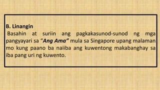 Ang Ama Reading Aralin 1, ang ama, grade 9 | PPTX