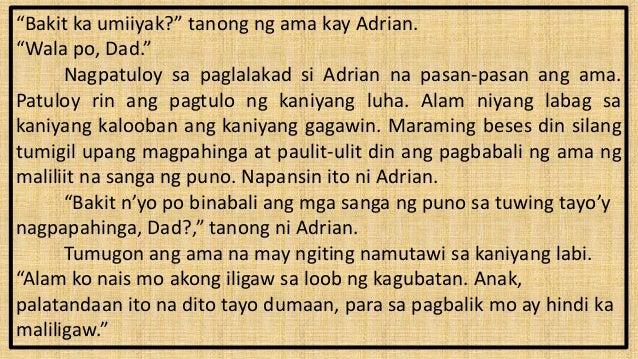 Maikling Kwento Tungkol Sa Ama Na May Pangatnig