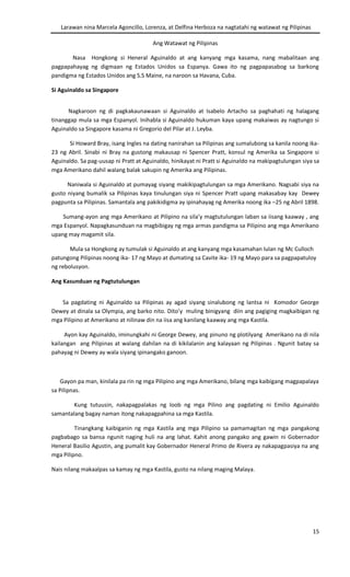 Isabelo Atacho Araling Panlipunan 6 Hand out- Mga Pangyayari sa Pag-Usbong ng ...